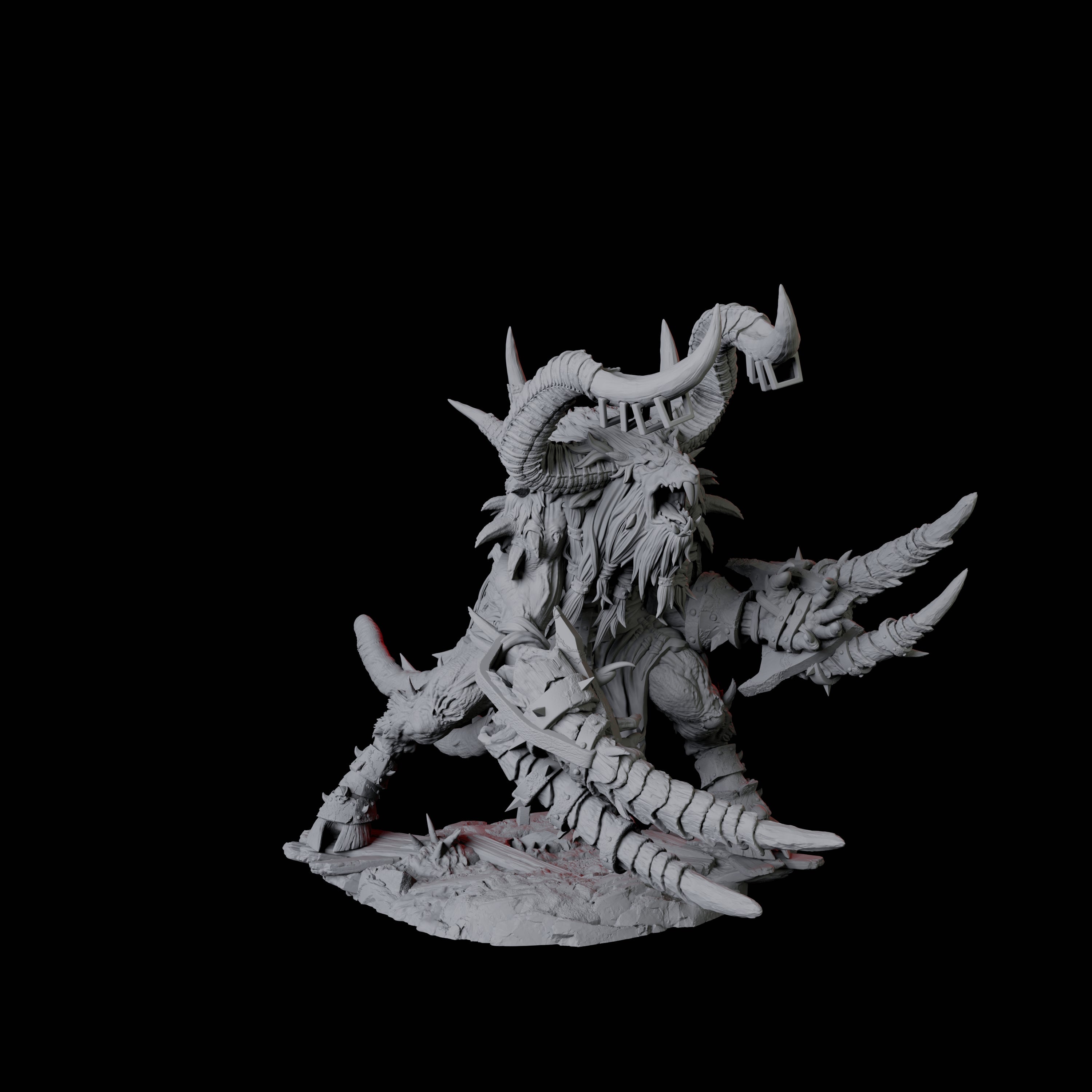 Giant Ratfolk Barbarian D Miniature for Dungeons and Dragons, Pathfinder or other TTRPGs