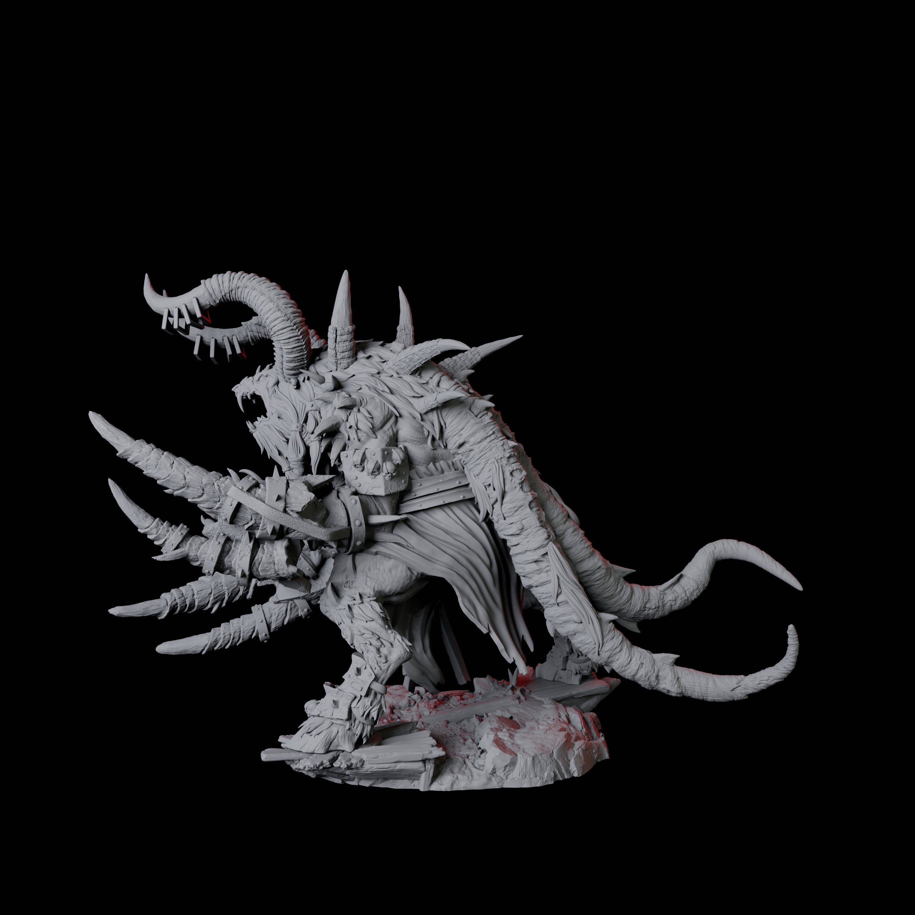 Giant Ratfolk Barbarian D Miniature for Dungeons and Dragons, Pathfinder or other TTRPGs
