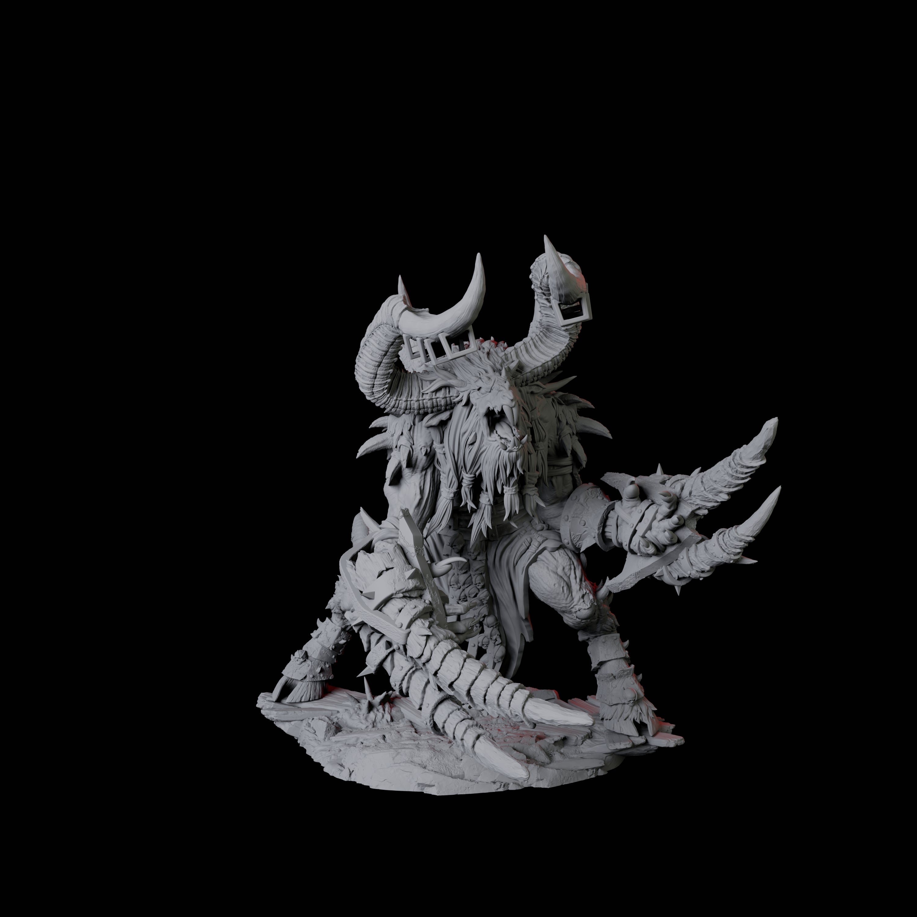 Giant Ratfolk Barbarian D Miniature for Dungeons and Dragons, Pathfinder or other TTRPGs