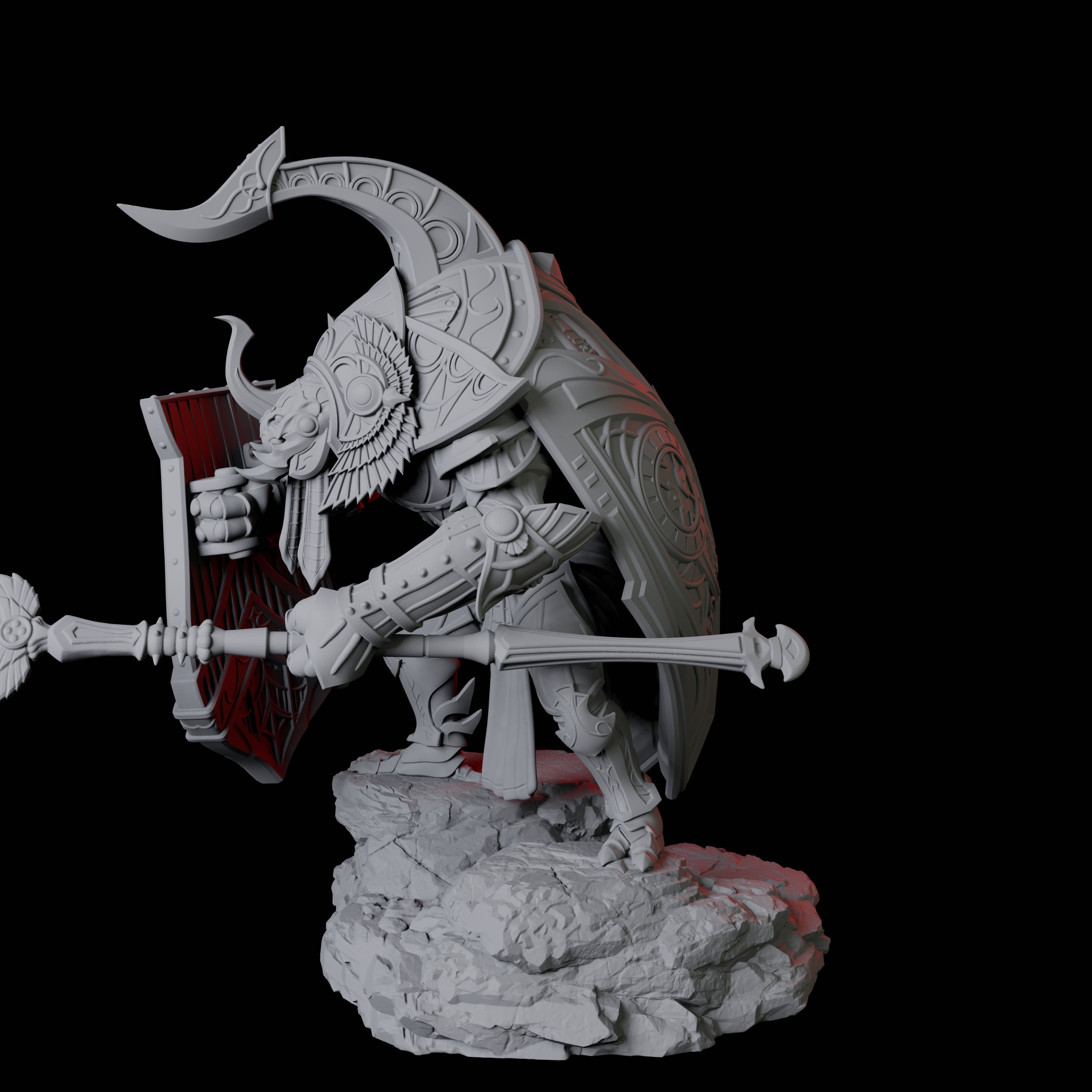 Giant Scarab Warrior B Miniature for Dungeons and Dragons, Pathfinder or other TTRPGs