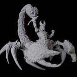 Giant Scorpion Mounted Warrior A Miniature for Dungeons and Dragons, Pathfinder or other TTRPGs