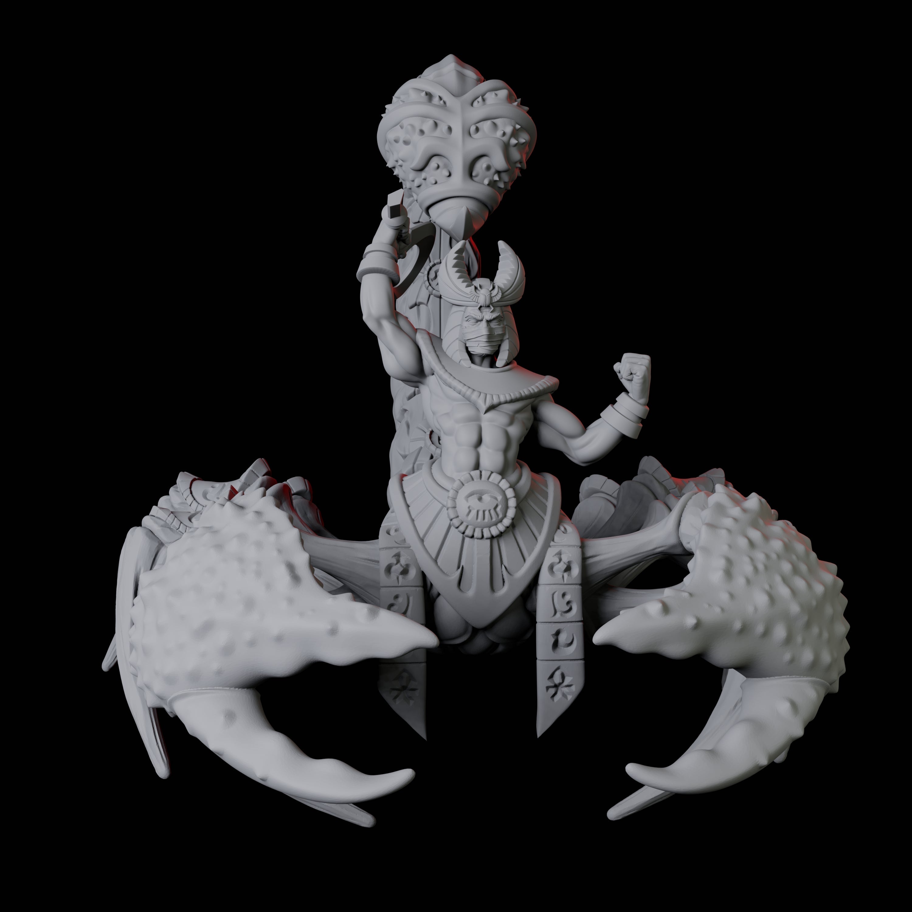 Giant Scorpion Mounted Warrior A Miniature for Dungeons and Dragons, Pathfinder or other TTRPGs