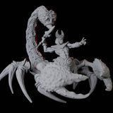 Giant Scorpion Mounted Warrior B Miniature for Dungeons and Dragons, Pathfinder or other TTRPGs