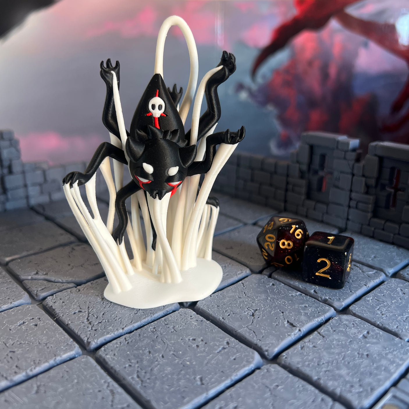 Giant Spider Multicolour Table Ready Miniature Miniature for Dungeons and Dragons, Pathfinder or other TTRPGs