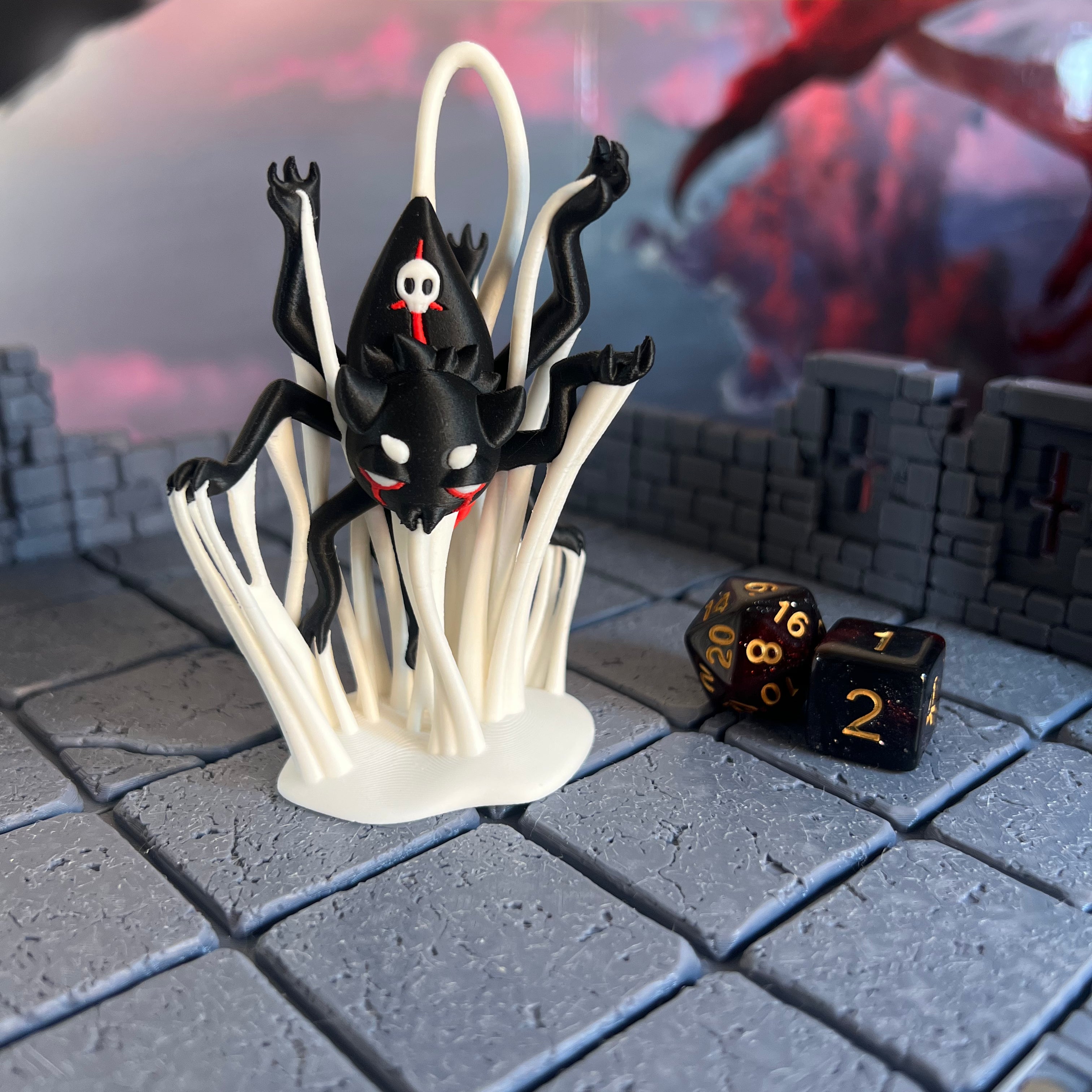 Giant Spider Multicolour Table Ready Miniature Miniature for Dungeons and Dragons, Pathfinder or other TTRPGs