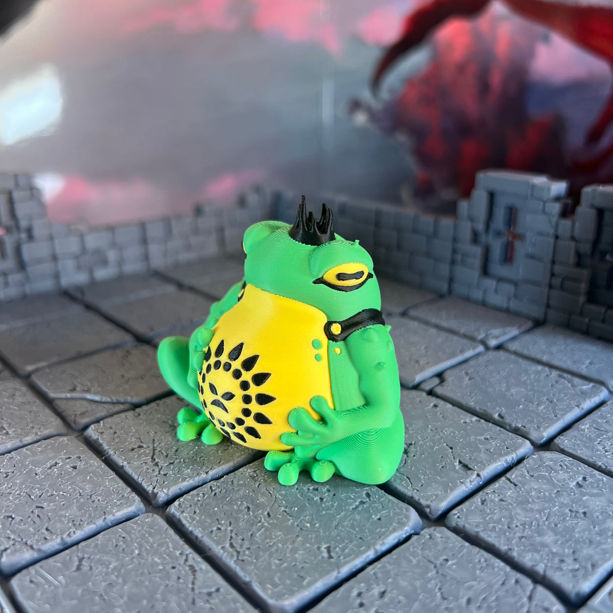 Giant Toad Kings Multicolour Table Ready Miniatures Miniature for Dungeons and Dragons, Pathfinder or other TTRPGs