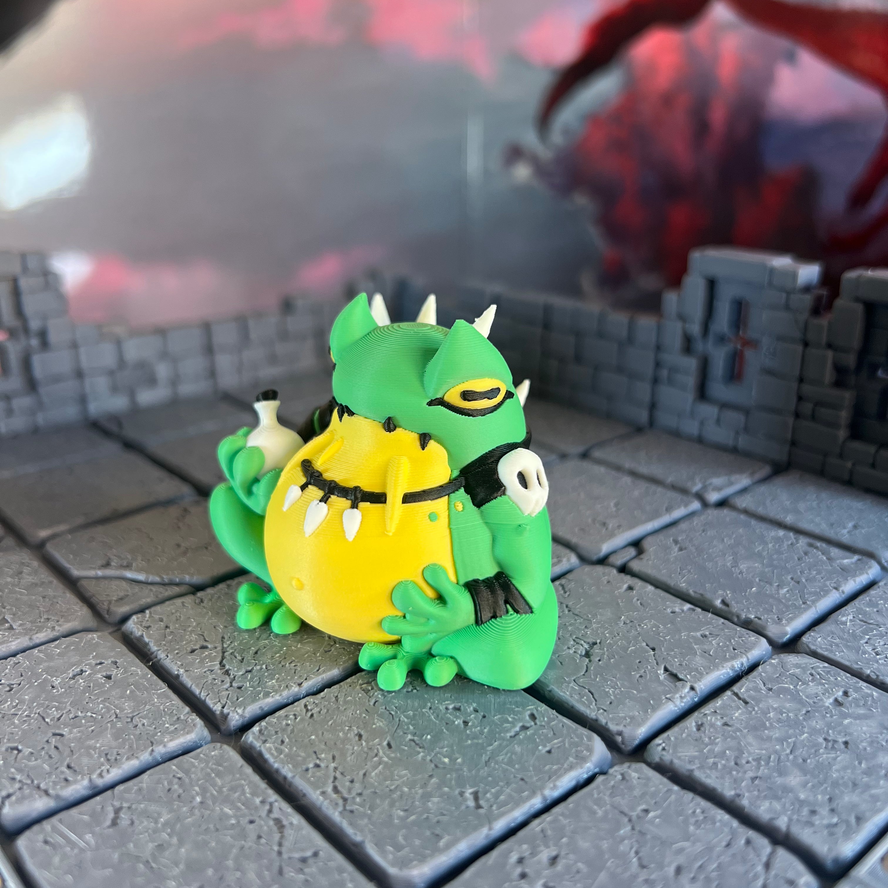 Giant Toad Kings Multicolour Table Ready Miniatures Miniature for Dungeons and Dragons, Pathfinder or other TTRPGs