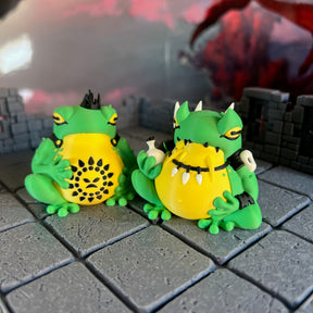 Giant Toad Kings Multicolour Table Ready Miniatures Miniature for Dungeons and Dragons, Pathfinder or other TTRPGs