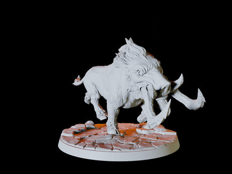 Giant Warthog Miniature for Dungeons and Dragons, Pathfinder or other TTRPGs