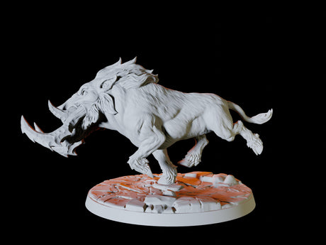 Giant Warthog Miniature for Dungeons and Dragons, Pathfinder or other TTRPGs