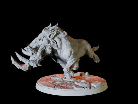 Giant Warthog Miniature for Dungeons and Dragons, Pathfinder or other TTRPGs