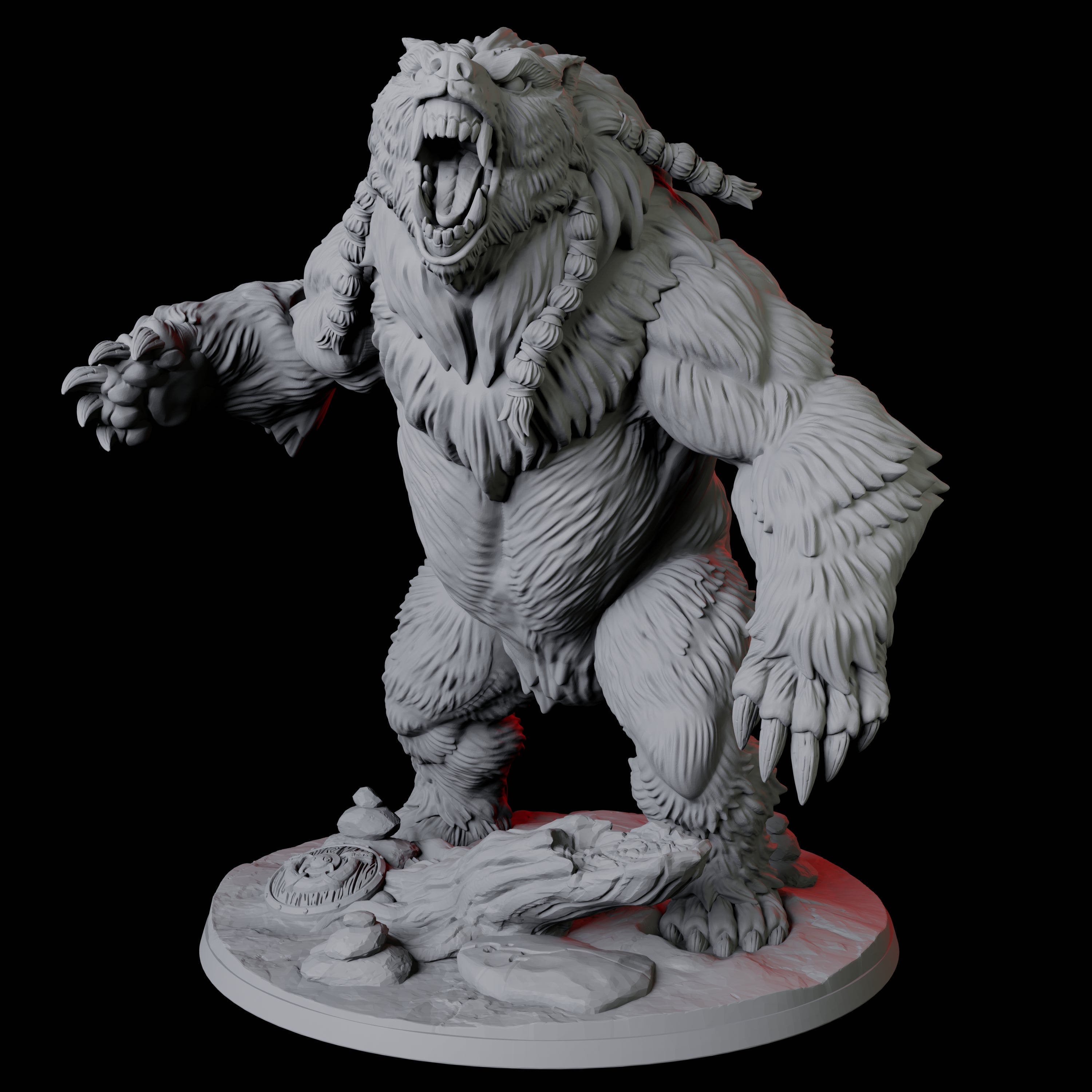 Giant Wild Shape Bear Miniature for Dungeons and Dragons, Pathfinder or other TTRPGs