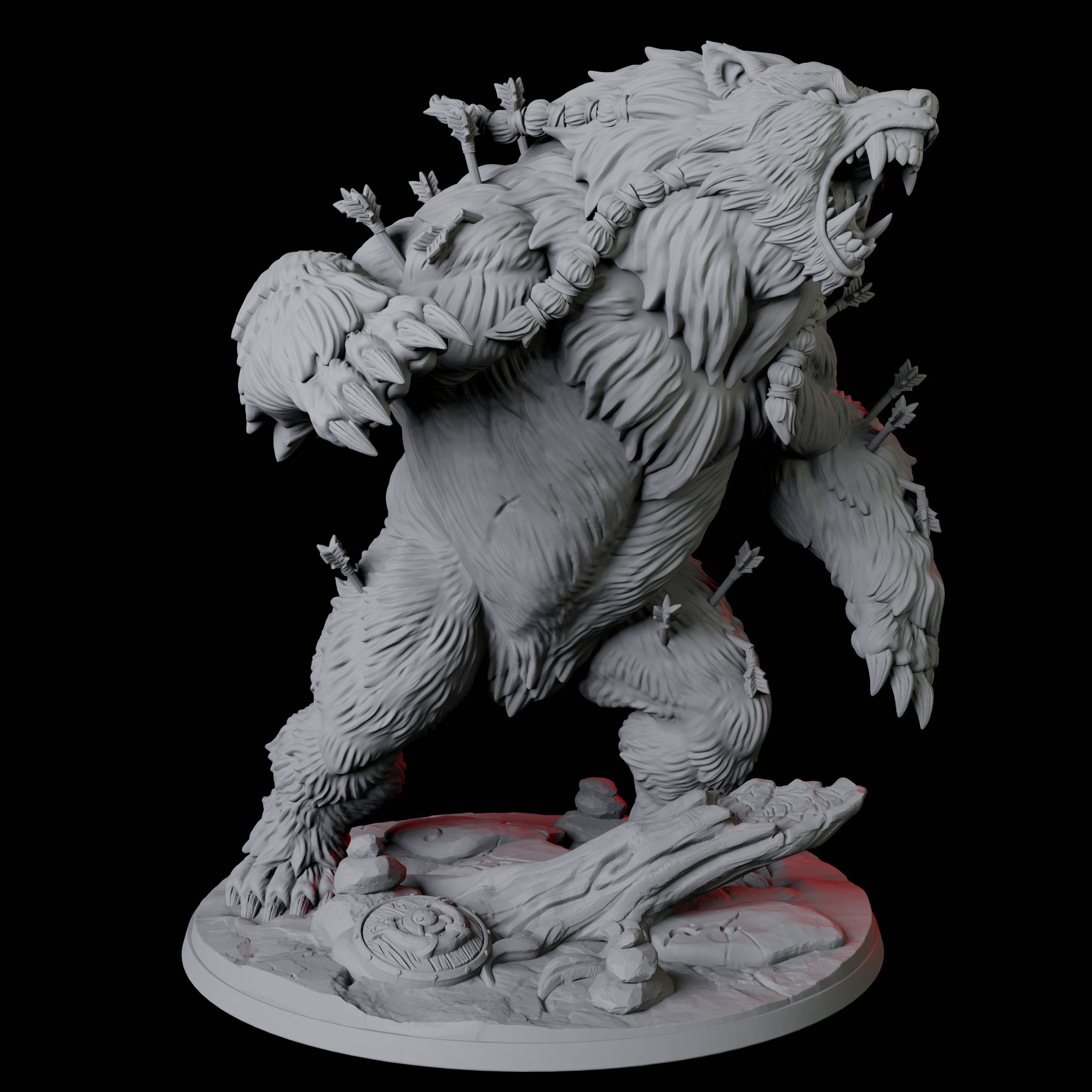 Giant Wild Shape Bear Miniature for Dungeons and Dragons, Pathfinder or other TTRPGs