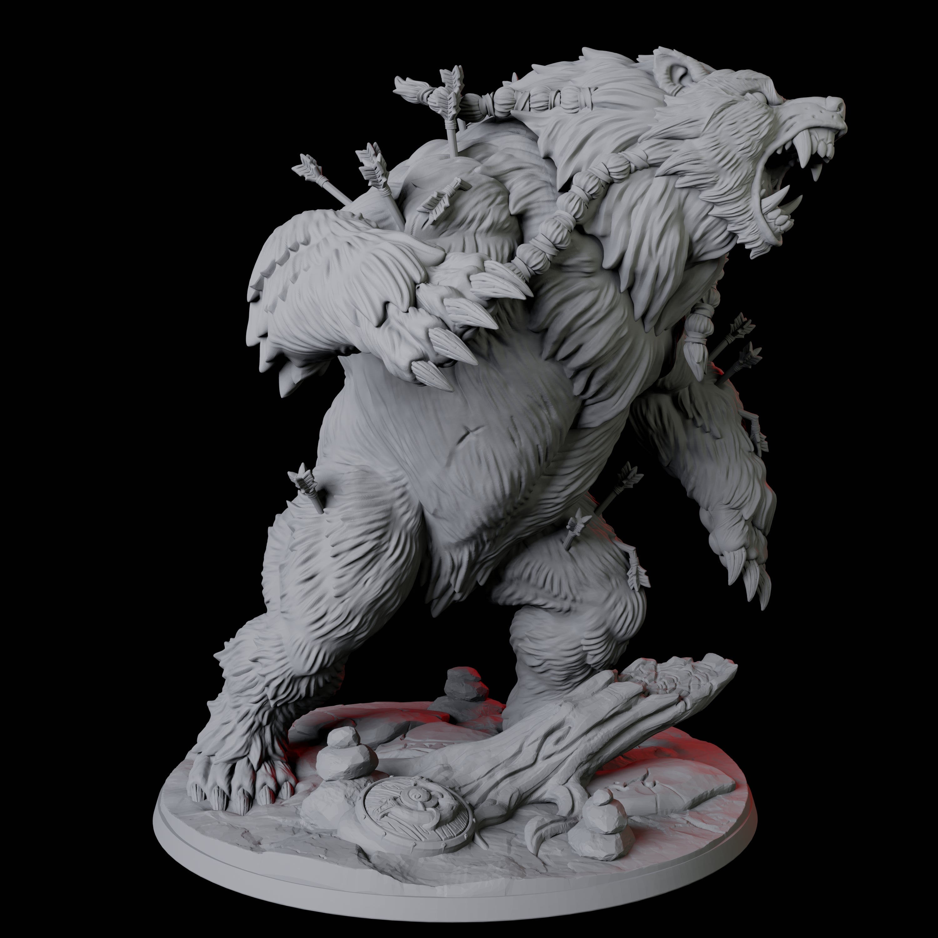 Giant Wild Shape Bear Miniature for Dungeons and Dragons, Pathfinder or other TTRPGs