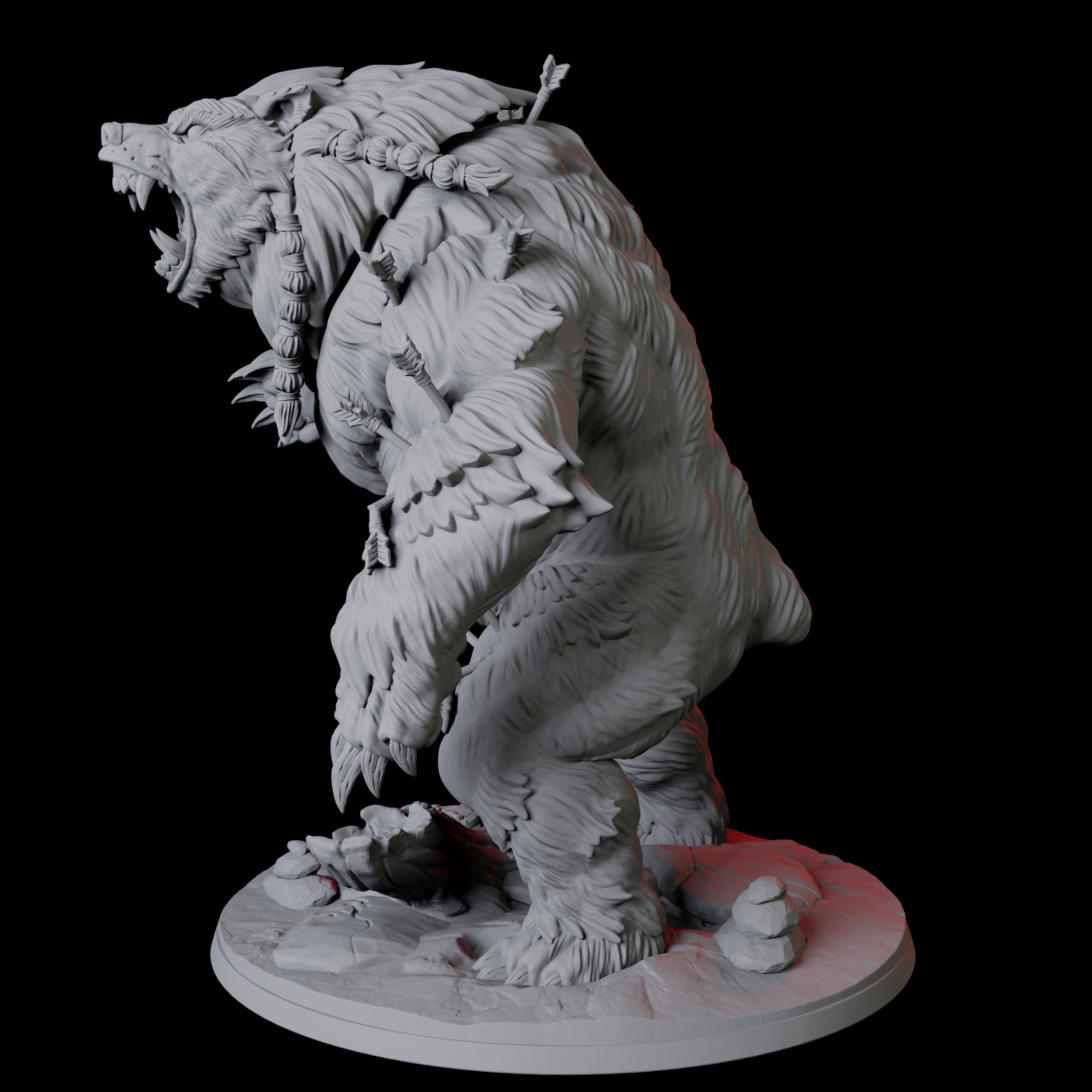 Giant Wild Shape Bear Miniature for Dungeons and Dragons, Pathfinder or other TTRPGs