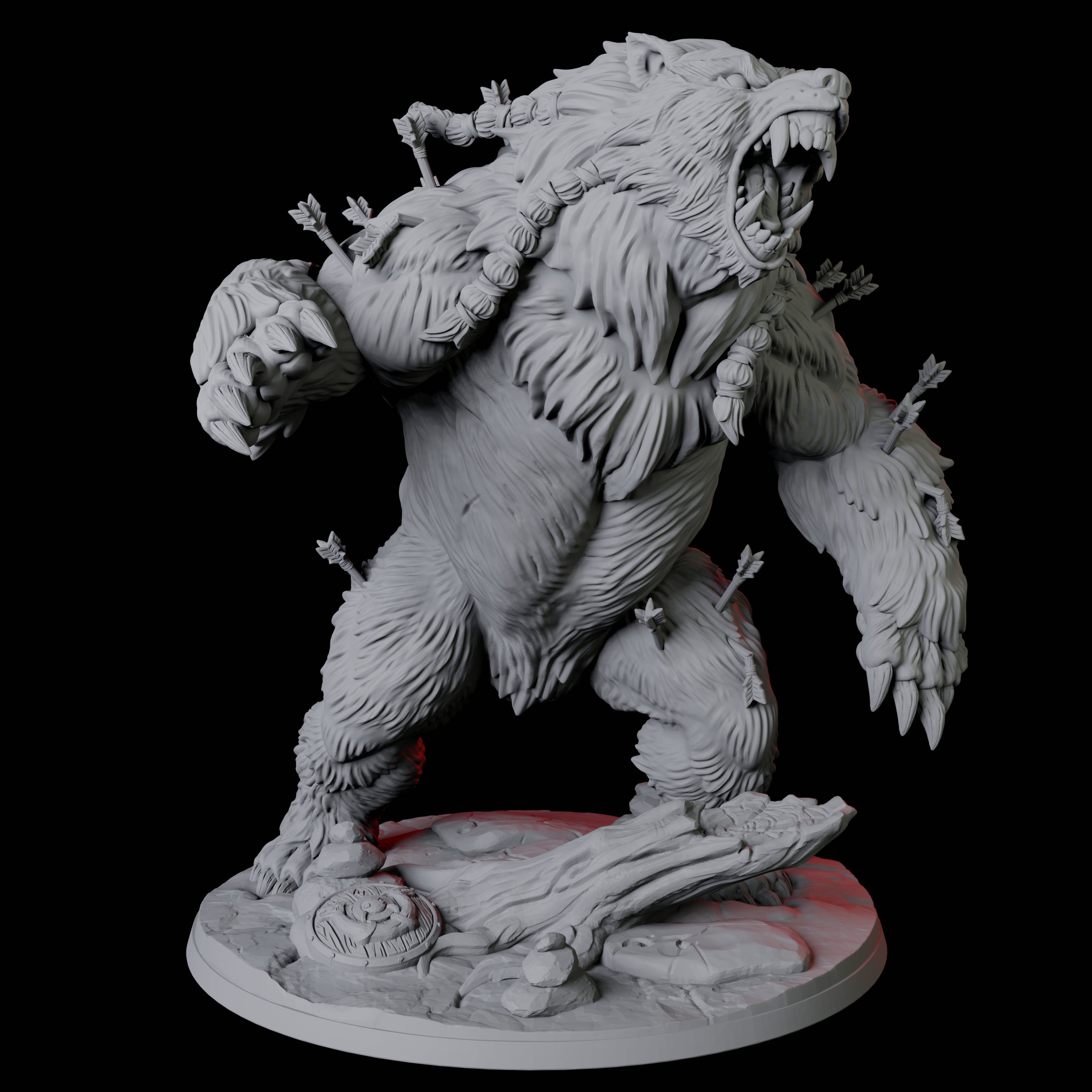 Giant Wild Shape Bear Miniature for Dungeons and Dragons, Pathfinder or other TTRPGs