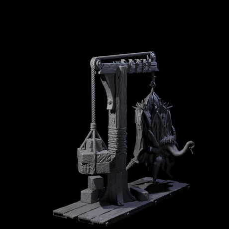 Gibbet Cage with Mimic Miniature for Dungeons and Dragons, Pathfinder or other TTRPGs
