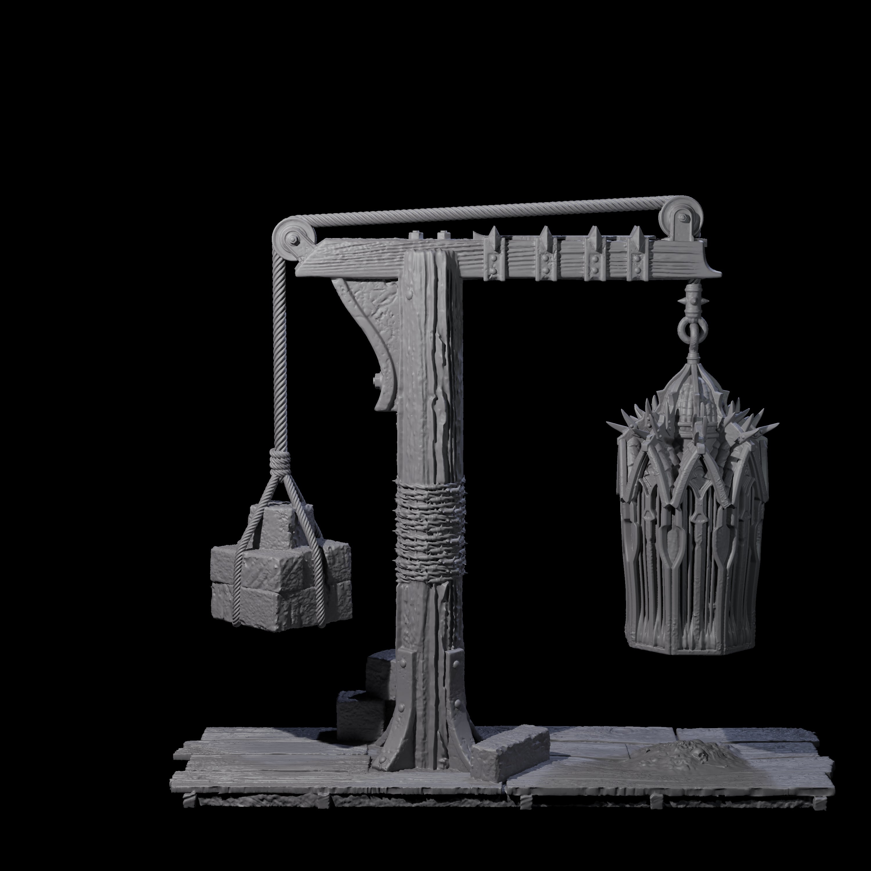 Gibbet Cage with Mimic Miniature for Dungeons and Dragons, Pathfinder or other TTRPGs