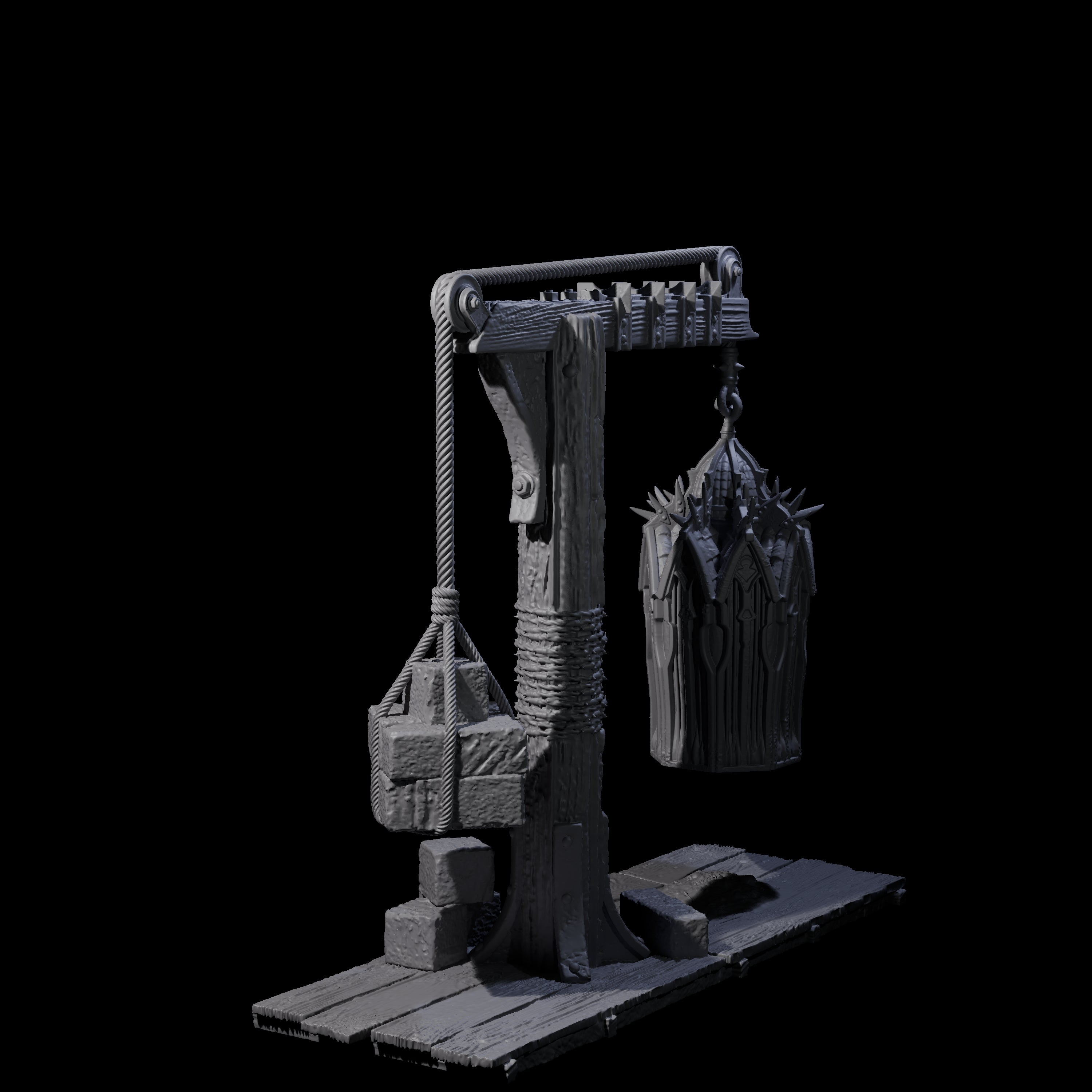 Gibbet Cage with Mimic Miniature for Dungeons and Dragons, Pathfinder or other TTRPGs