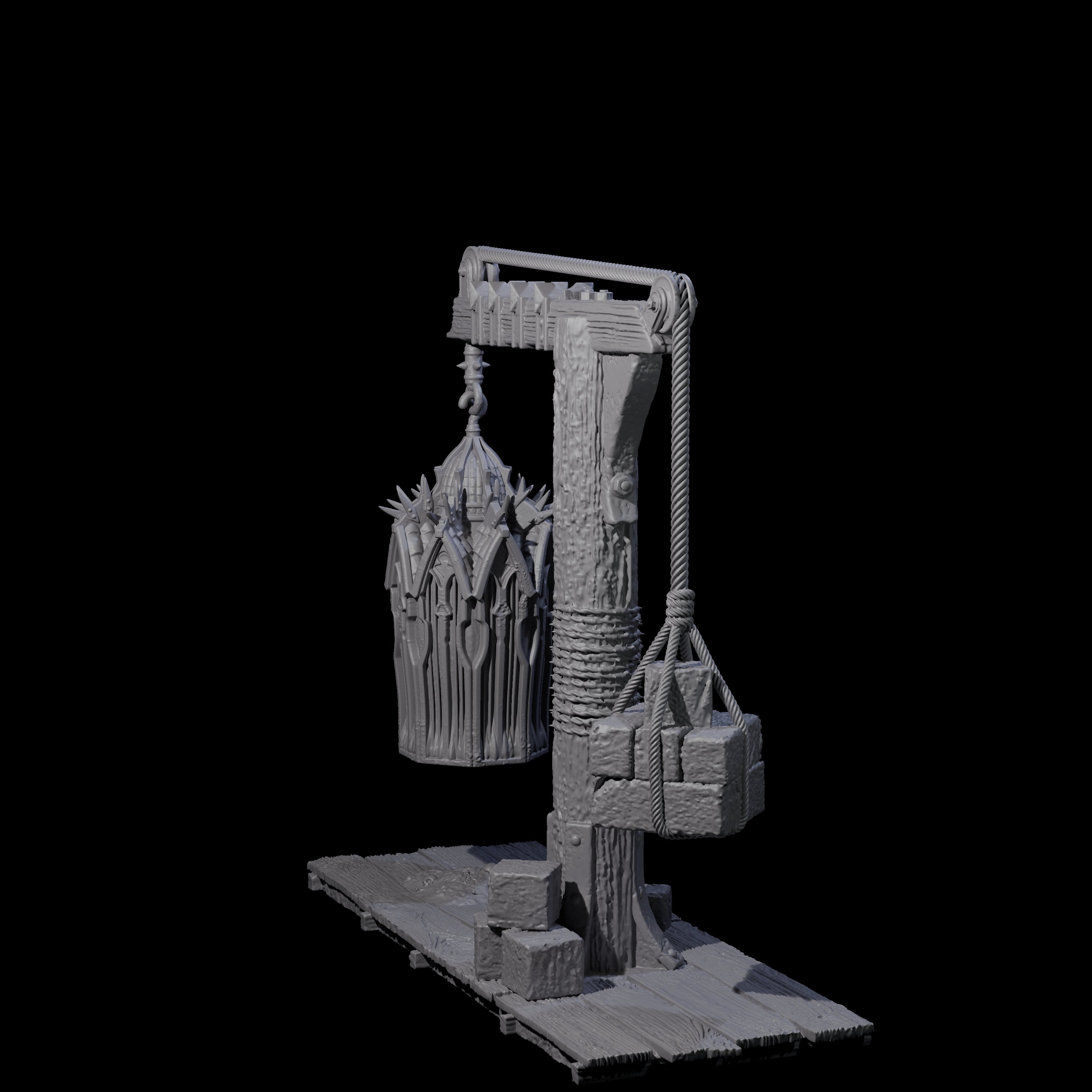 Gibbet Cage with Mimic Miniature for Dungeons and Dragons, Pathfinder or other TTRPGs