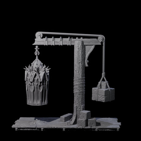 Gibbet Cage with Mimic Miniature for Dungeons and Dragons, Pathfinder or other TTRPGs