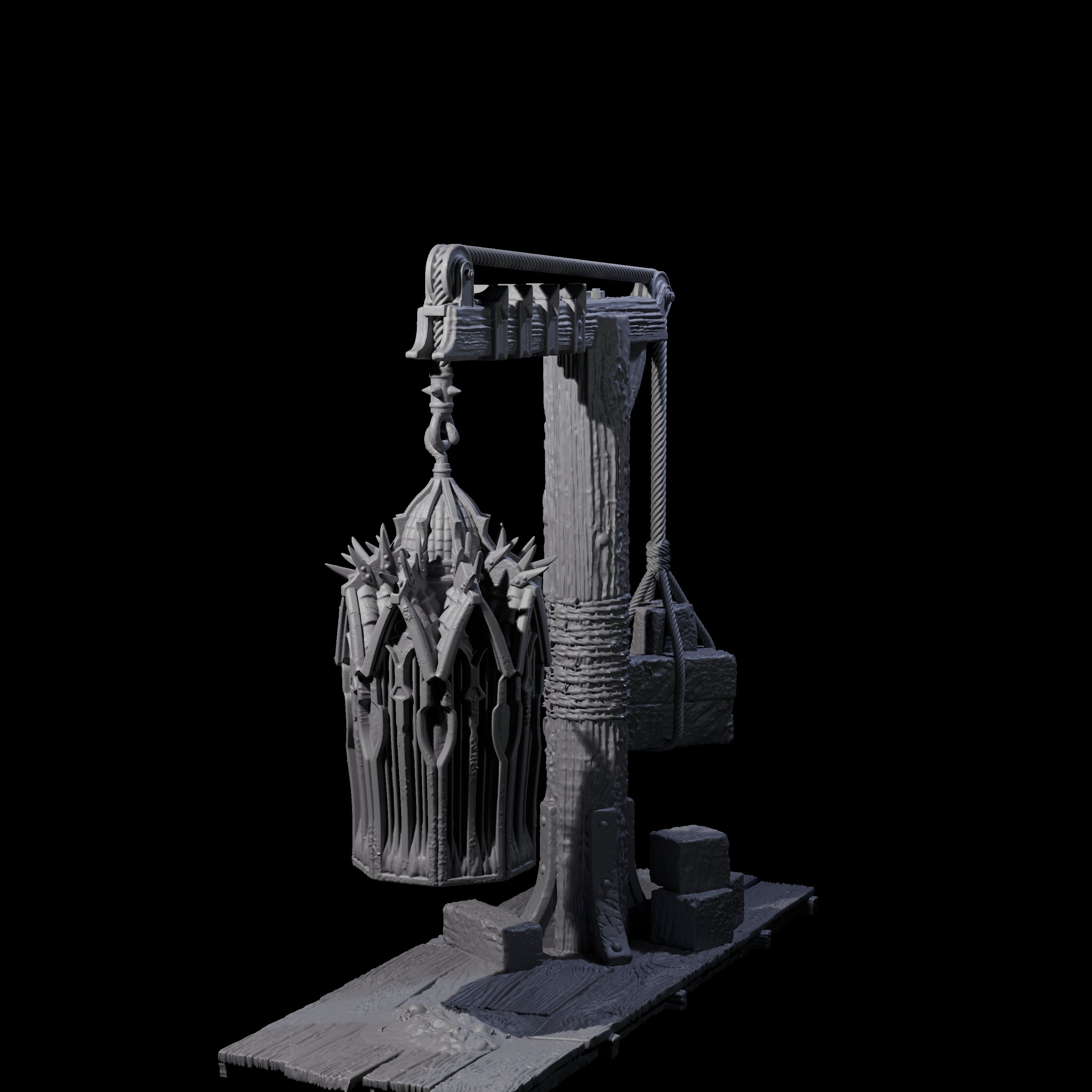 Gibbet Cage with Mimic Miniature for Dungeons and Dragons, Pathfinder or other TTRPGs