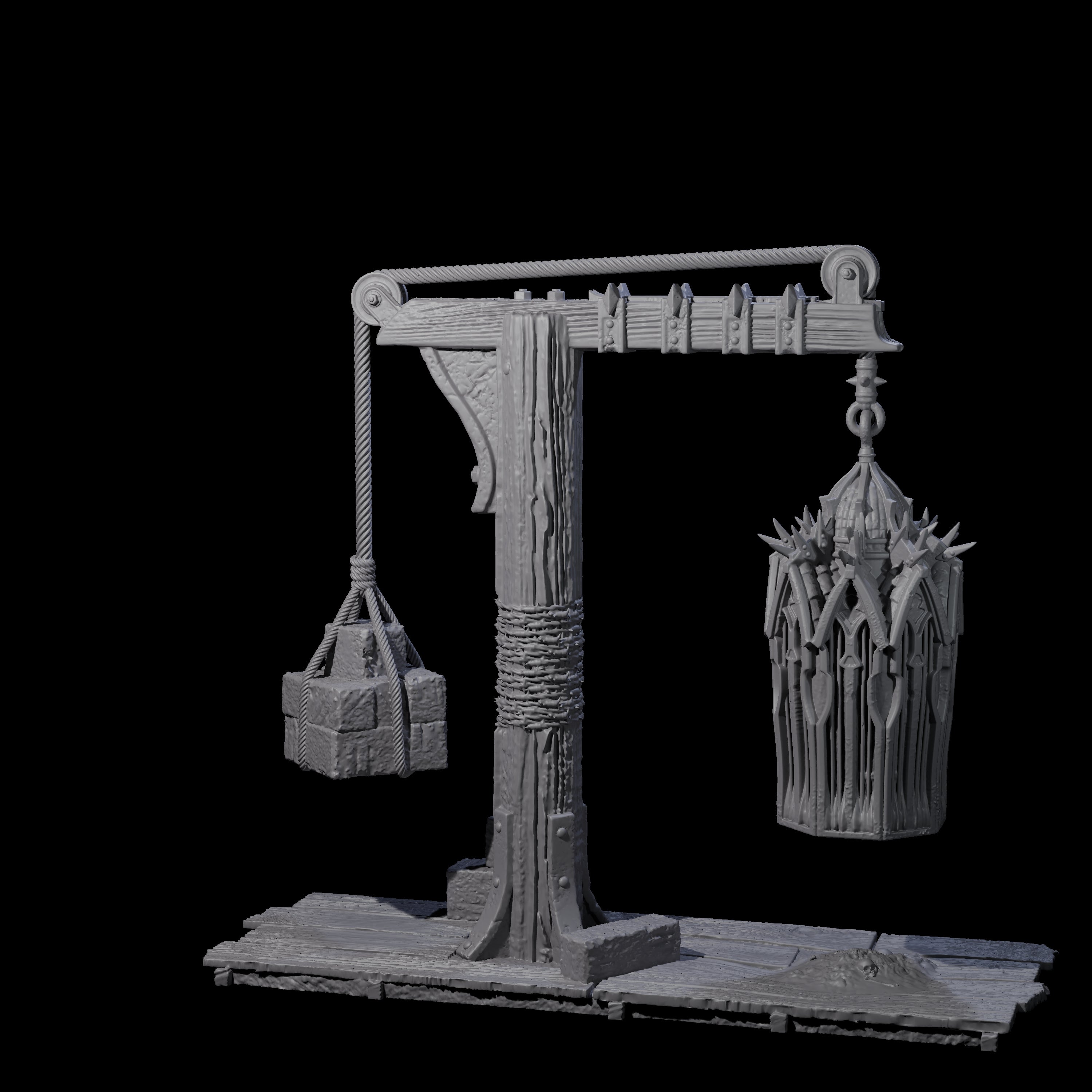 Gibbet Cage with Mimic Miniature for Dungeons and Dragons, Pathfinder or other TTRPGs