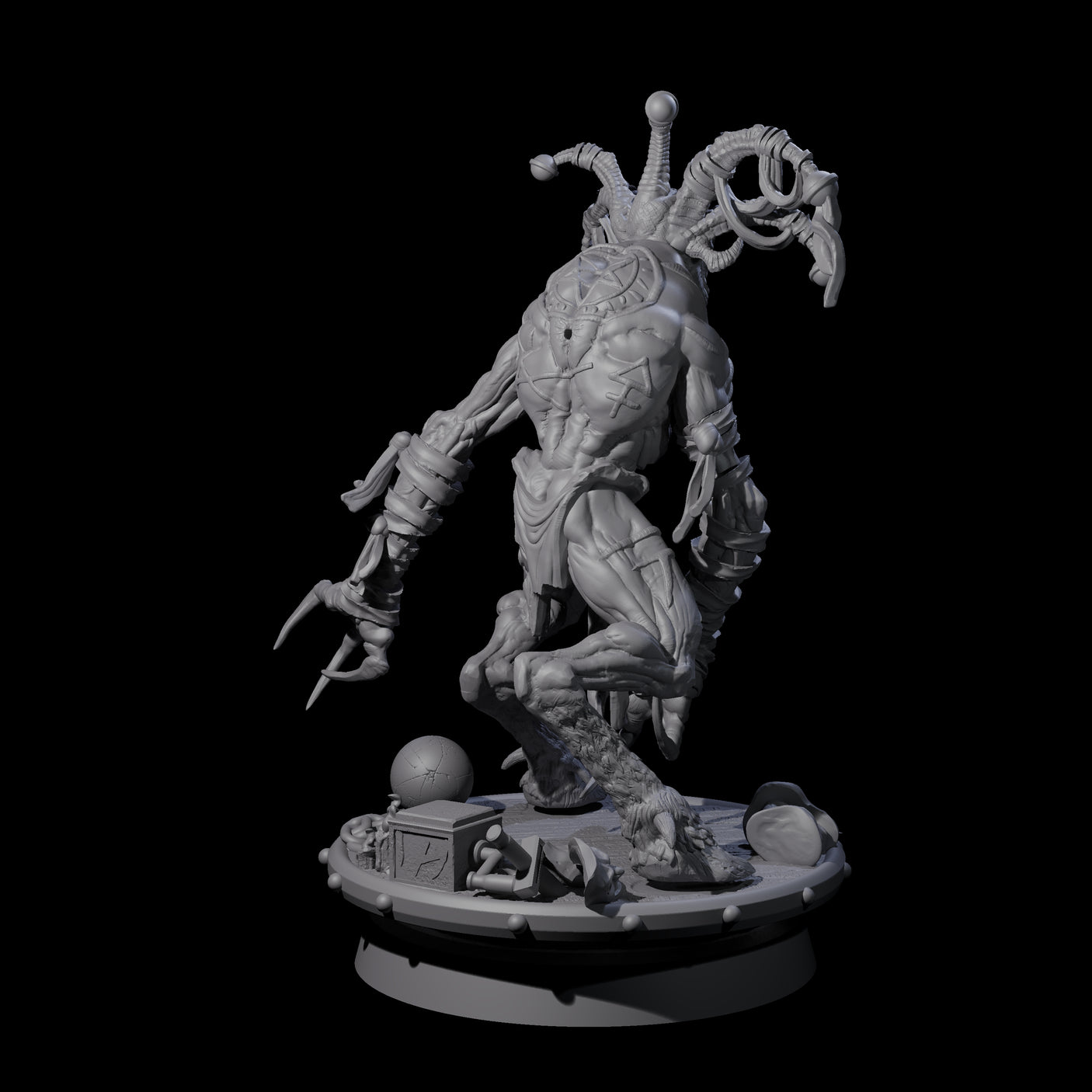 Giggling Demon Jester A Miniature for Dungeons and Dragons, Pathfinder or other TTRPGs