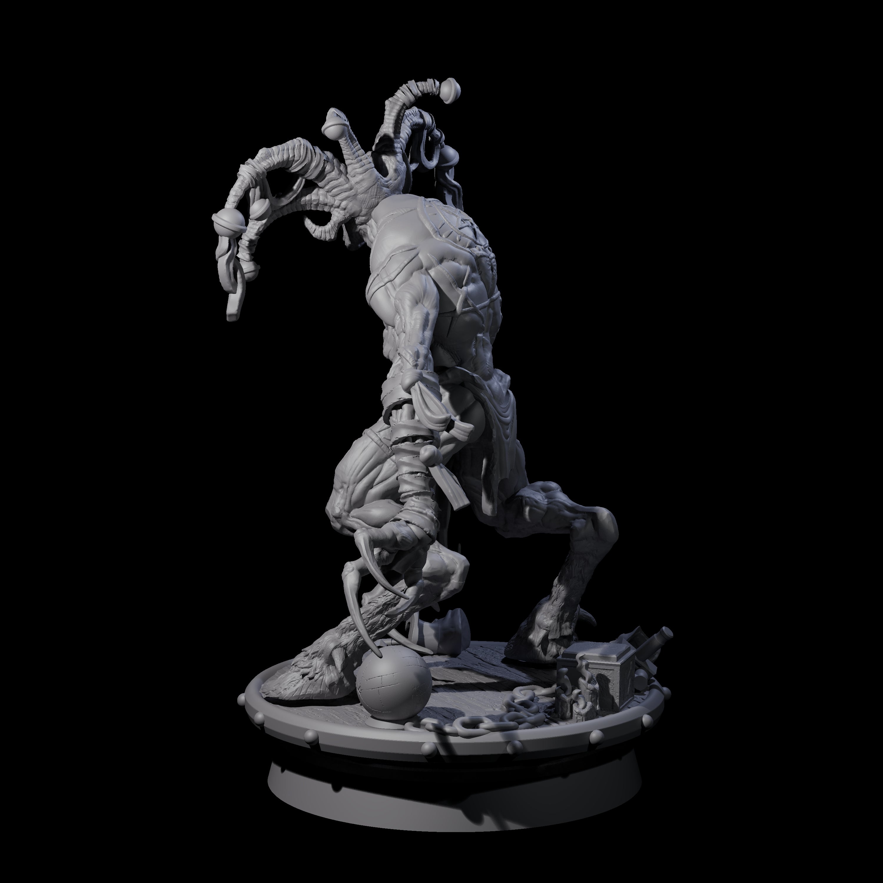 Giggling Demon Jester A Miniature for Dungeons and Dragons, Pathfinder or other TTRPGs