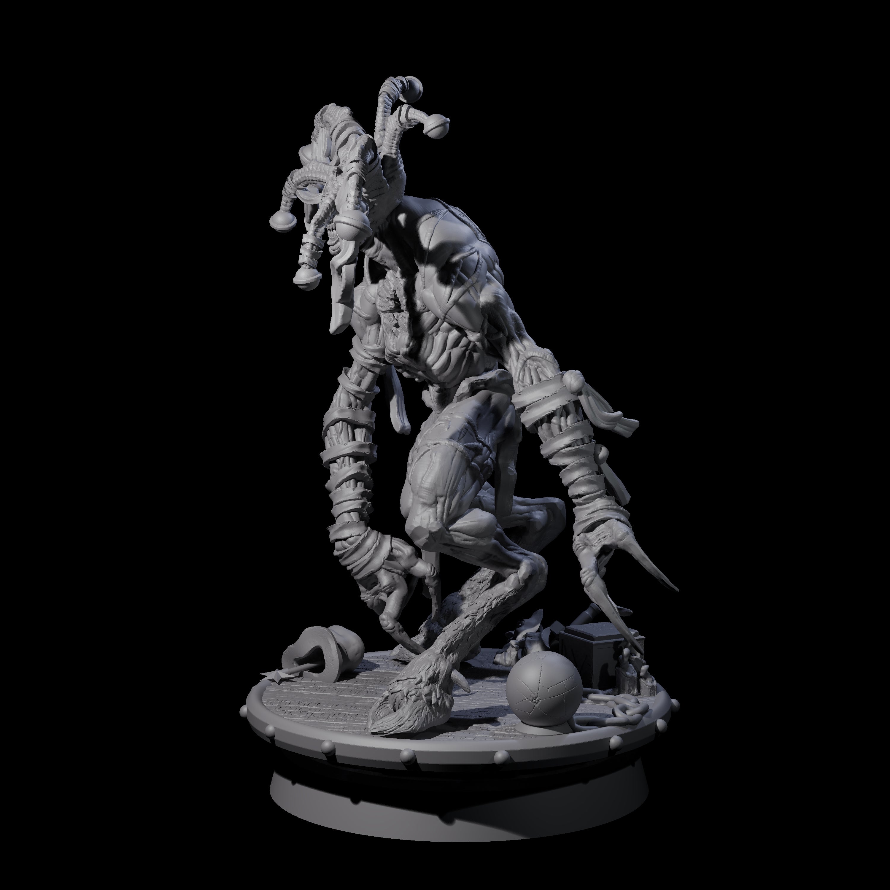 Giggling Demon Jester A Miniature for Dungeons and Dragons, Pathfinder or other TTRPGs