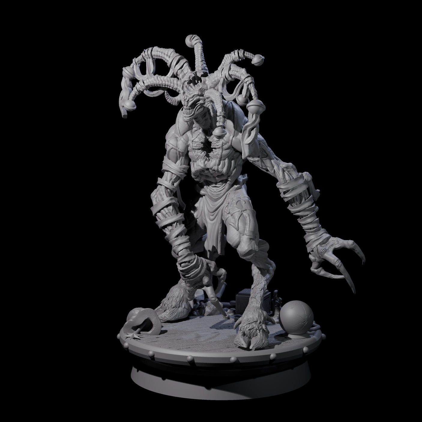 Giggling Demon Jester A Miniature for Dungeons and Dragons, Pathfinder or other TTRPGs