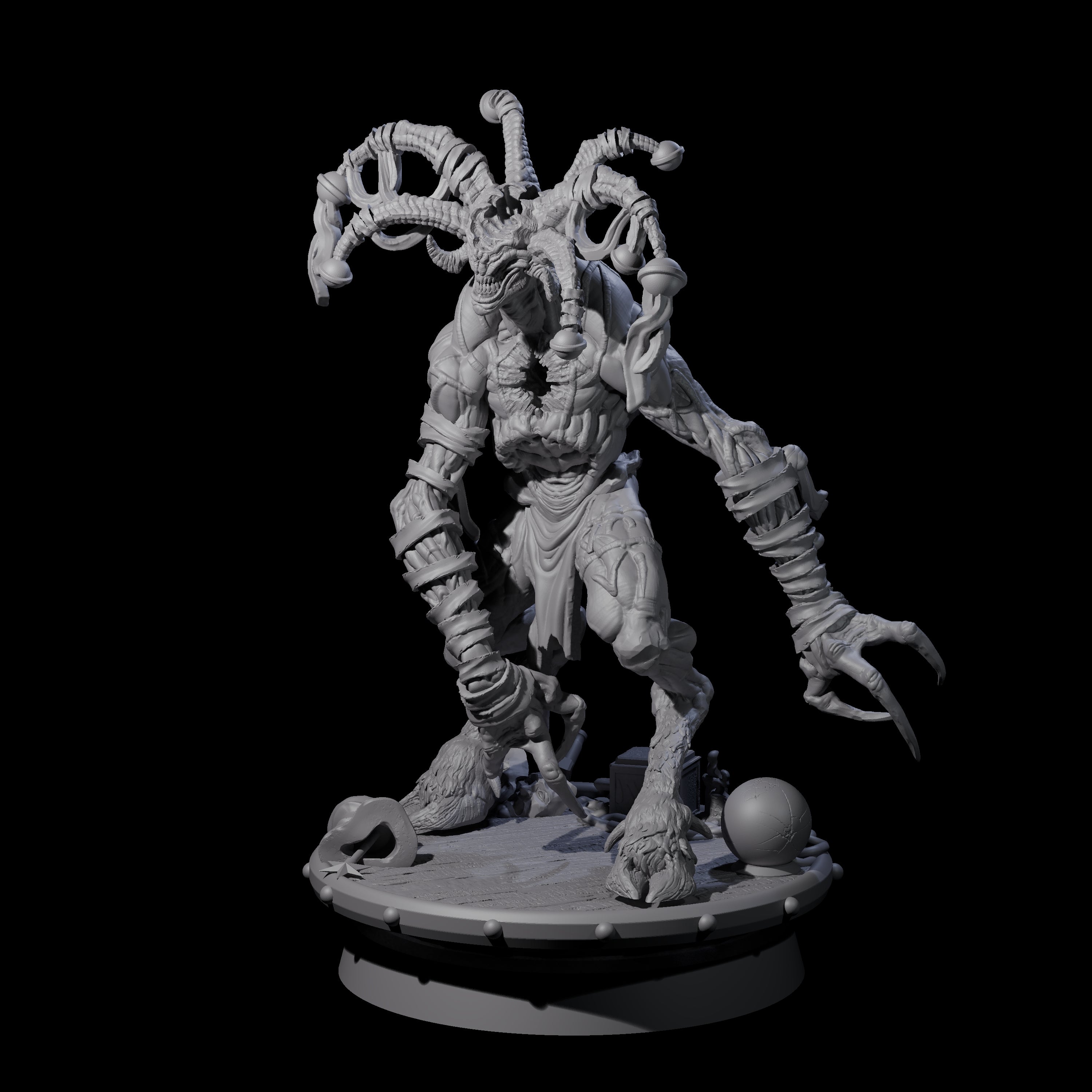 Giggling Demon Jester A Miniature for Dungeons and Dragons, Pathfinder or other TTRPGs