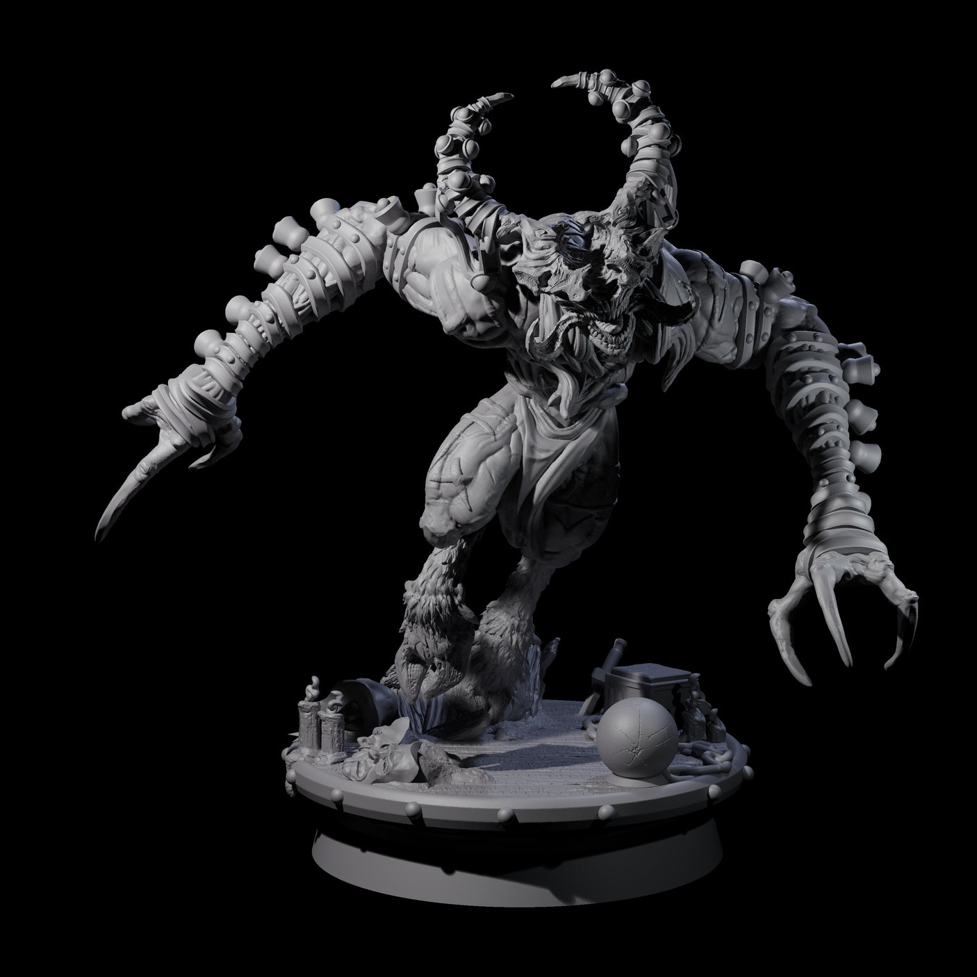 Giggling Demon Jester B Miniature for Dungeons and Dragons, Pathfinder or other TTRPGs