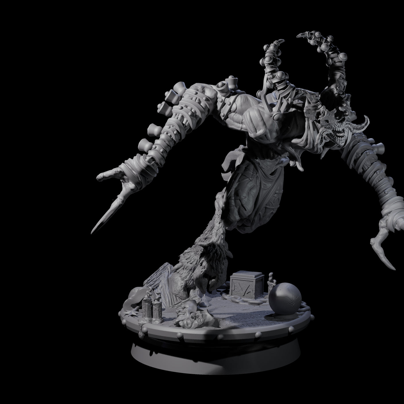Giggling Demon Jester B Miniature for Dungeons and Dragons, Pathfinder or other TTRPGs