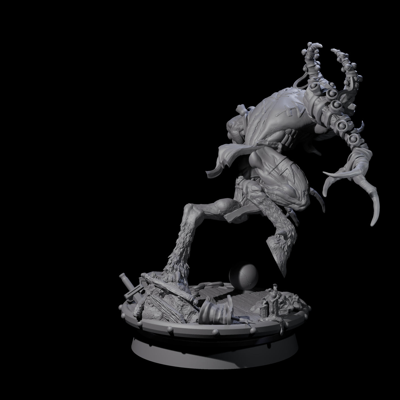 Giggling Demon Jester B Miniature for Dungeons and Dragons, Pathfinder or other TTRPGs