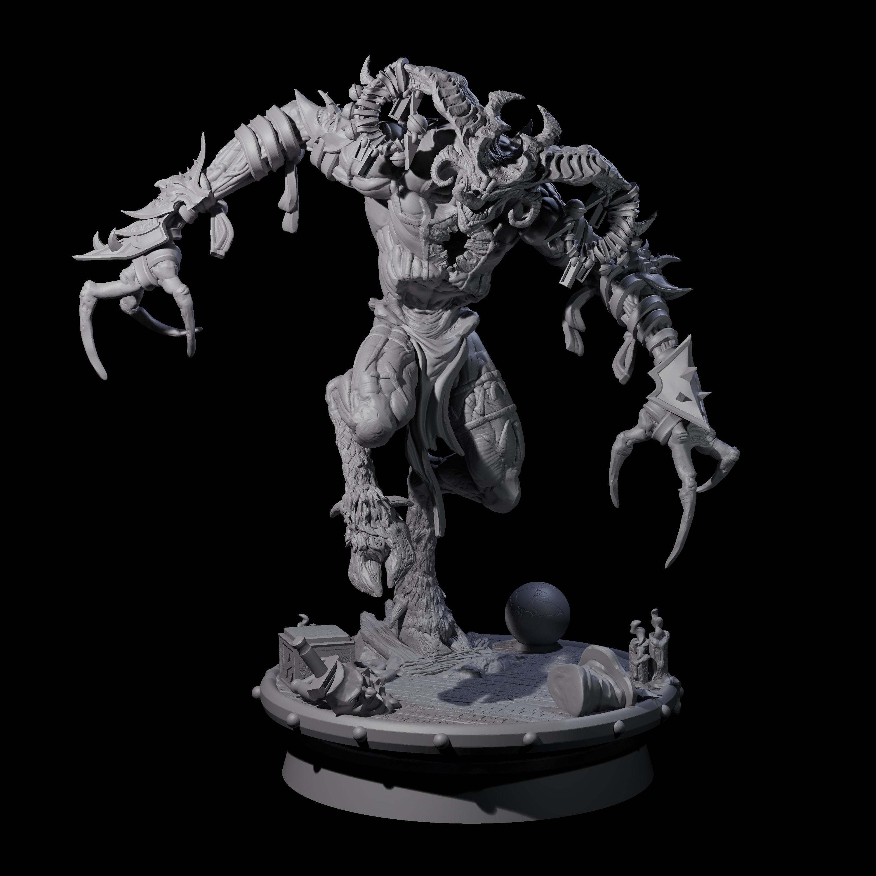 Giggling Demon Jester C Miniature for Dungeons and Dragons, Pathfinder or other TTRPGs