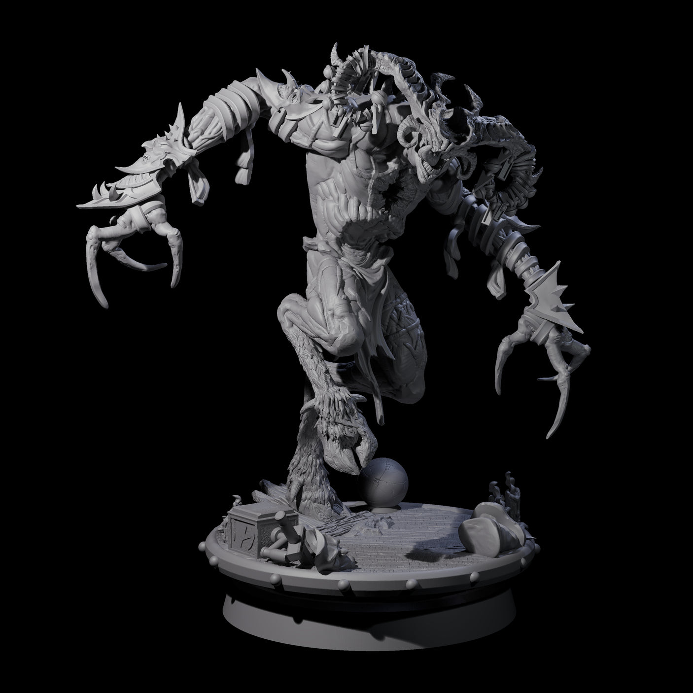 Giggling Demon Jester C Miniature for Dungeons and Dragons, Pathfinder or other TTRPGs