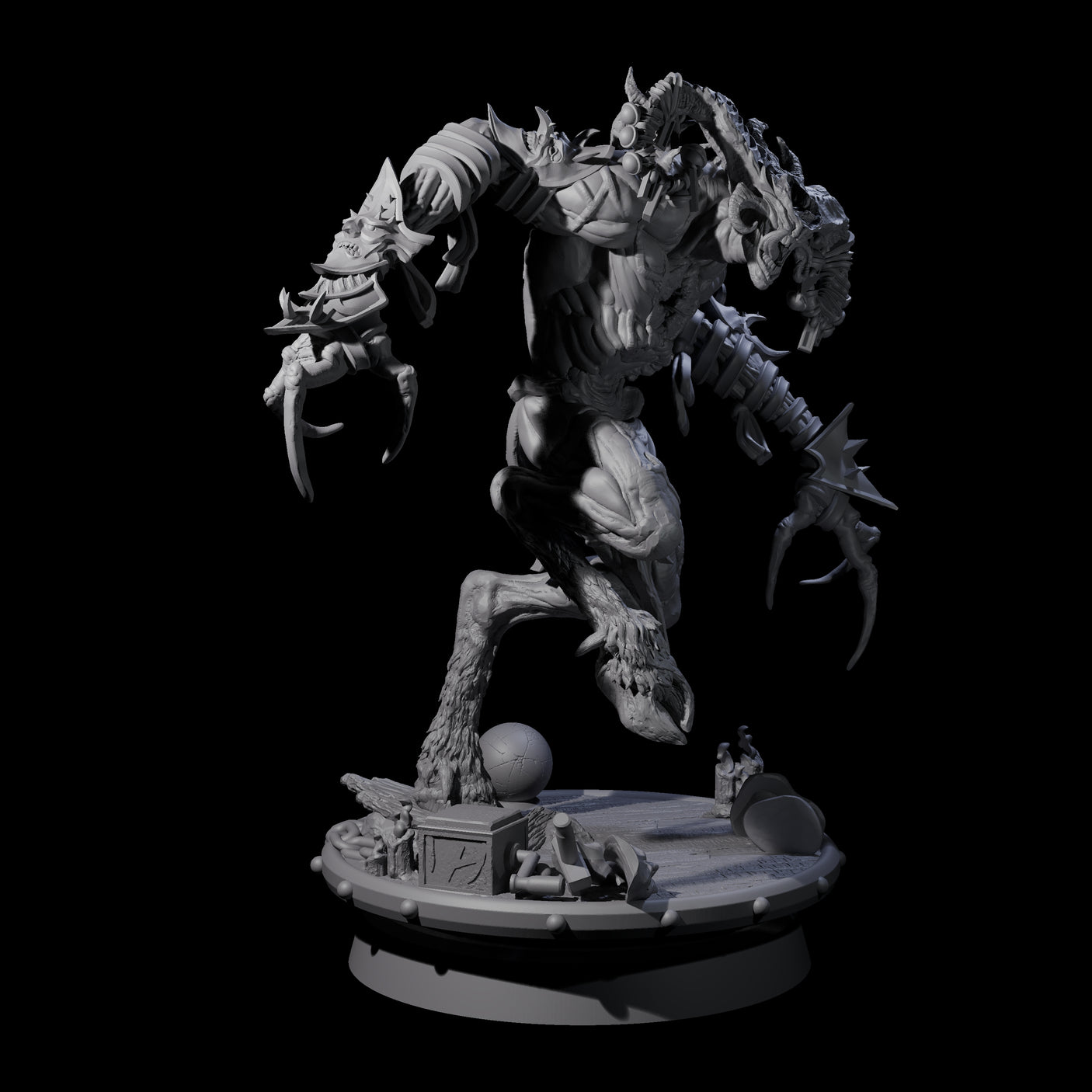 Giggling Demon Jester C Miniature for Dungeons and Dragons, Pathfinder or other TTRPGs