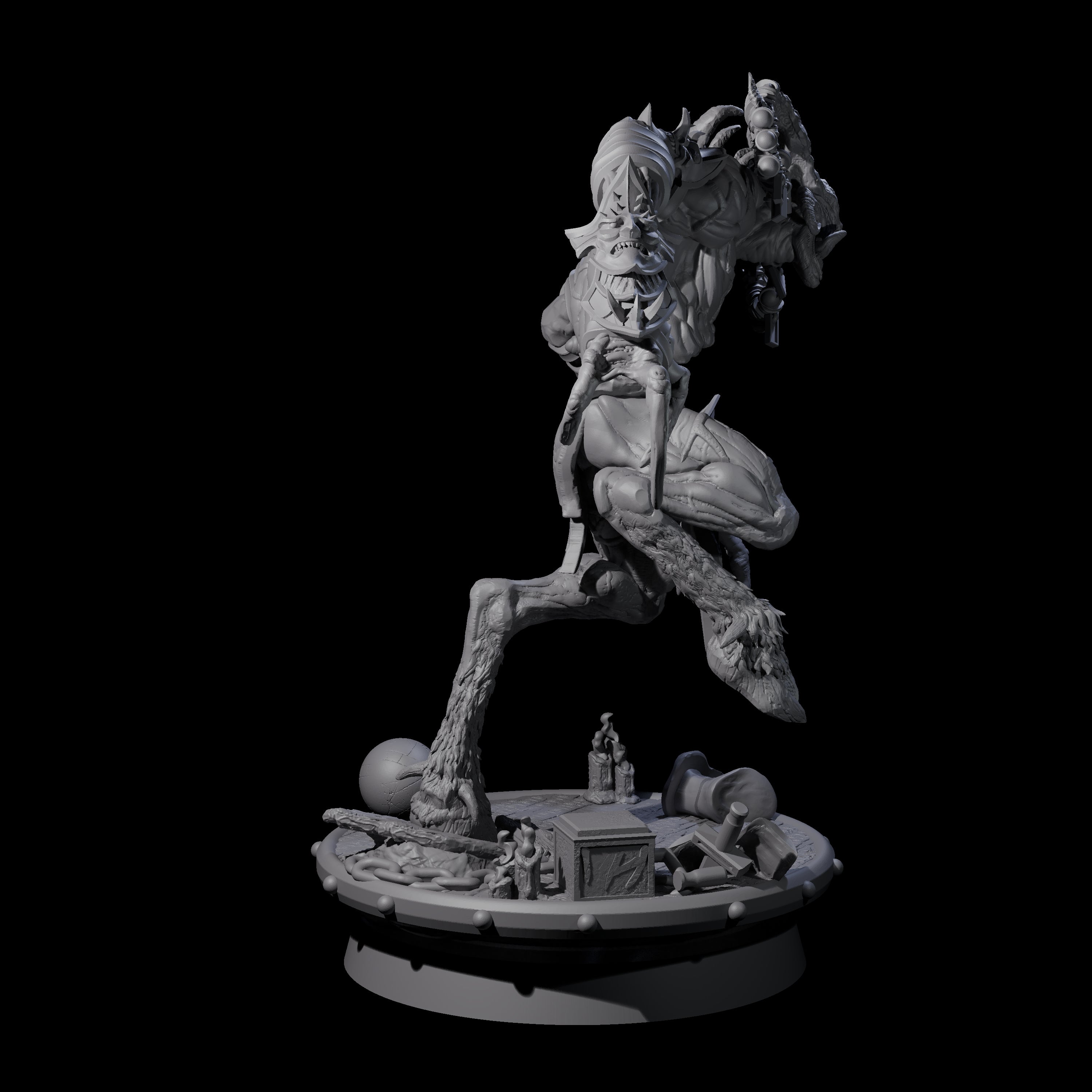 Giggling Demon Jester C Miniature for Dungeons and Dragons, Pathfinder or other TTRPGs