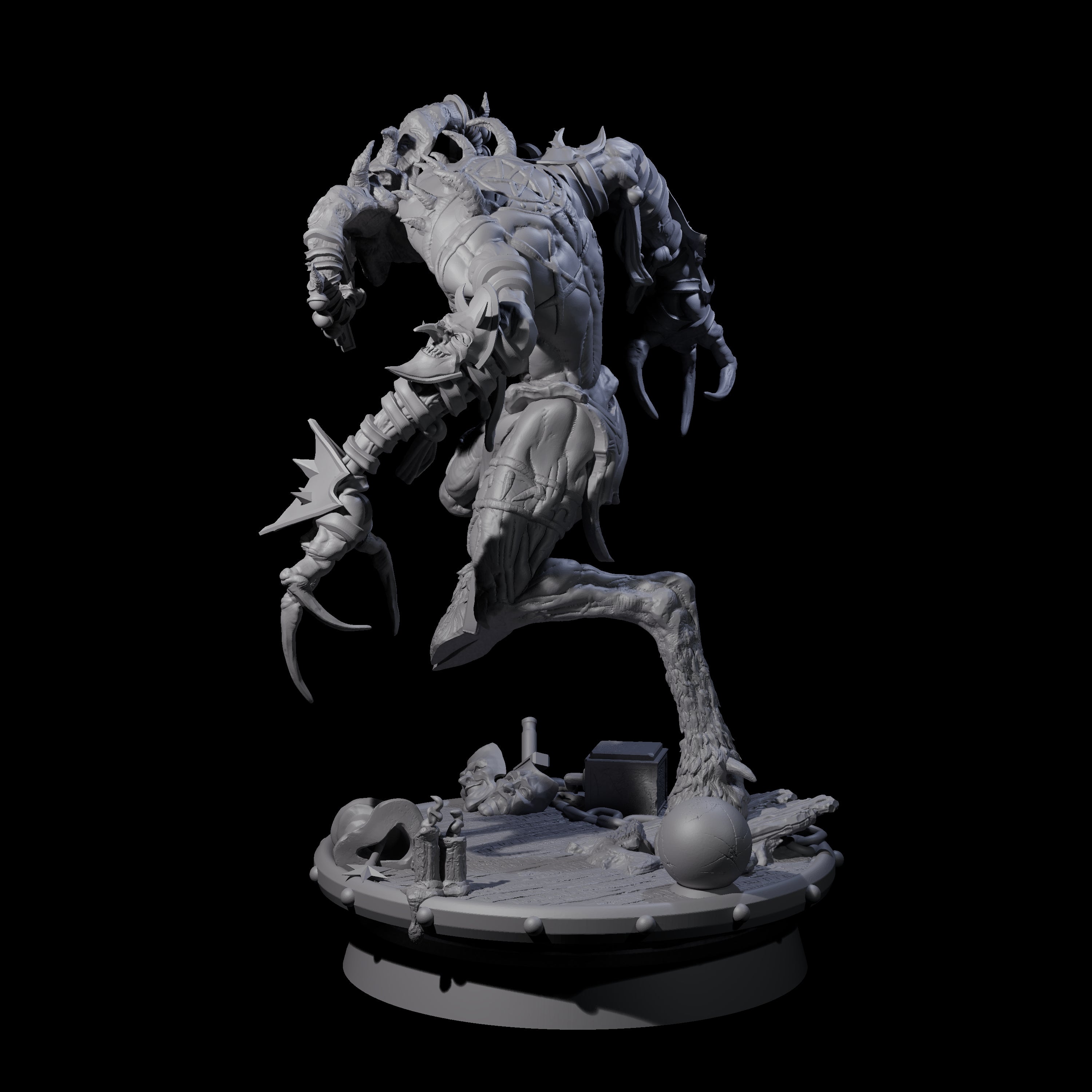 Giggling Demon Jester C Miniature for Dungeons and Dragons, Pathfinder or other TTRPGs