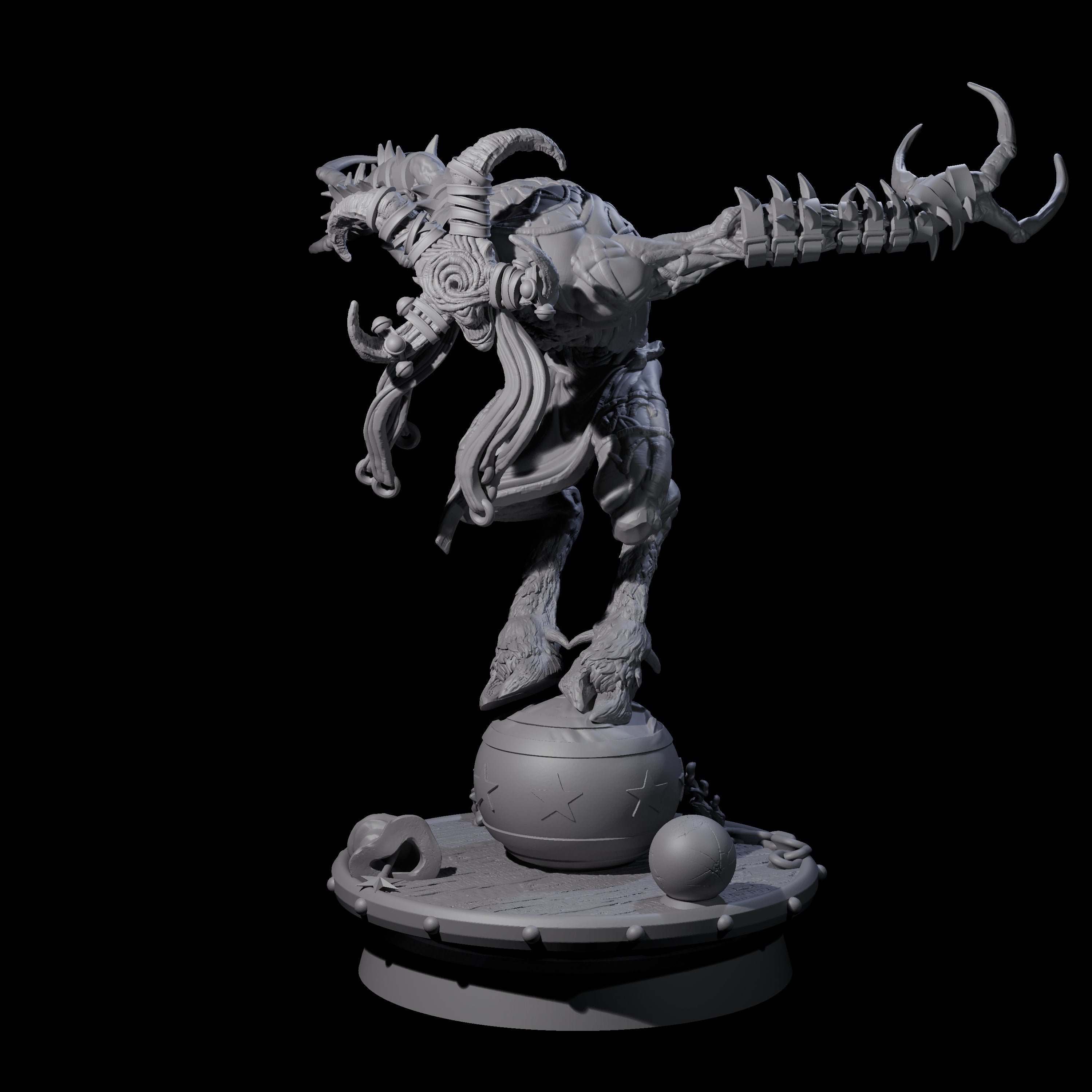 Giggling Demon Jester D Miniature for Dungeons and Dragons, Pathfinder or other TTRPGs