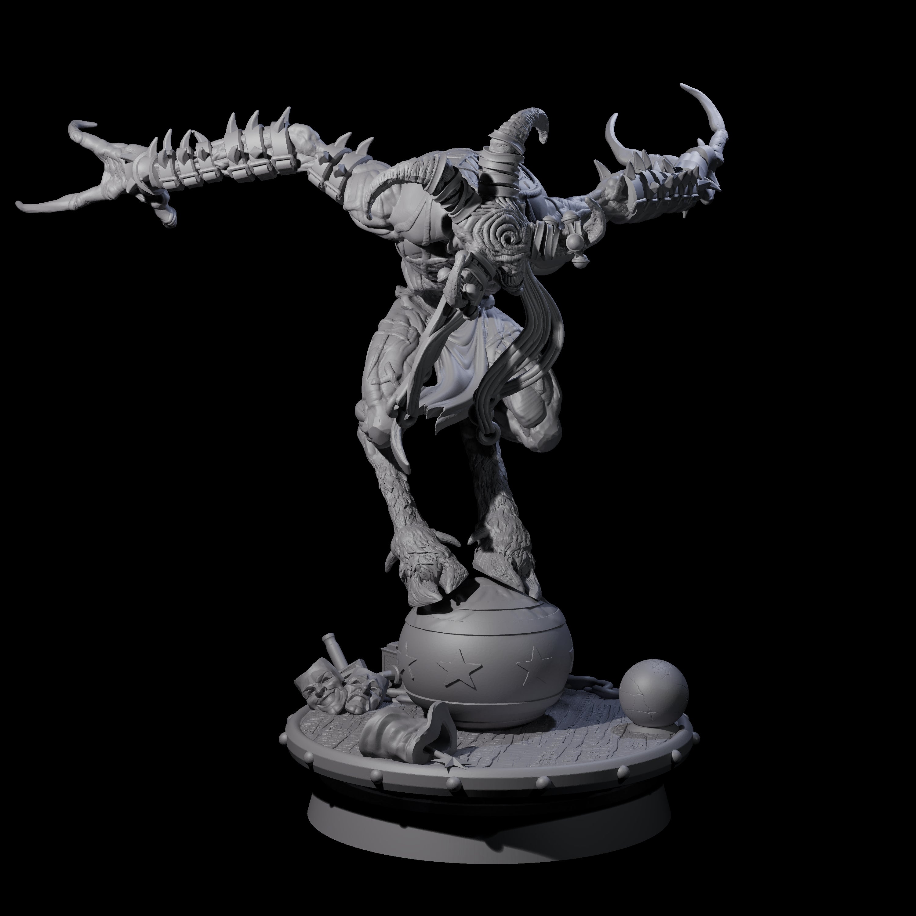 Giggling Demon Jester D Miniature for Dungeons and Dragons, Pathfinder or other TTRPGs