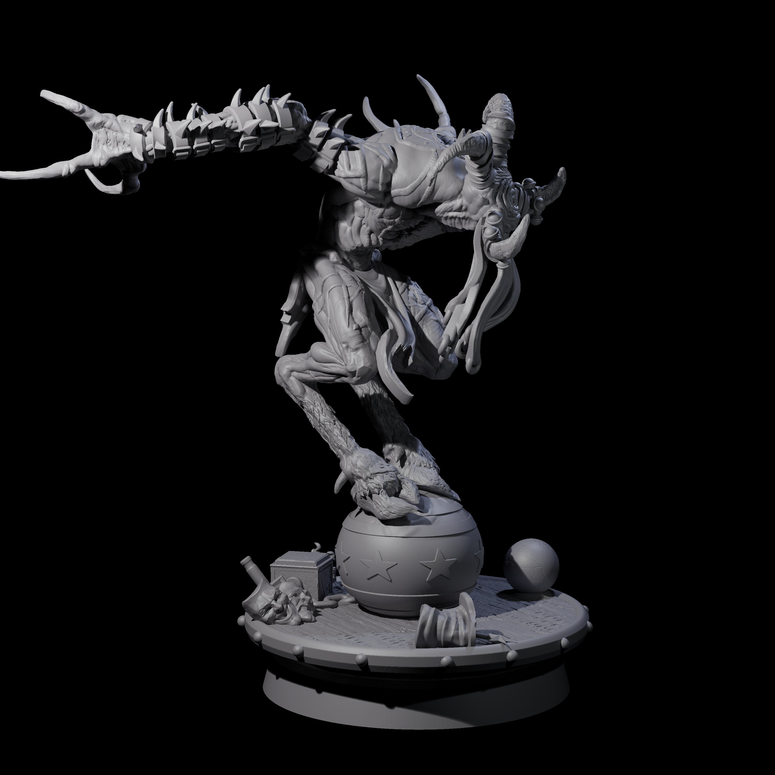 Giggling Demon Jester D Miniature for Dungeons and Dragons, Pathfinder or other TTRPGs