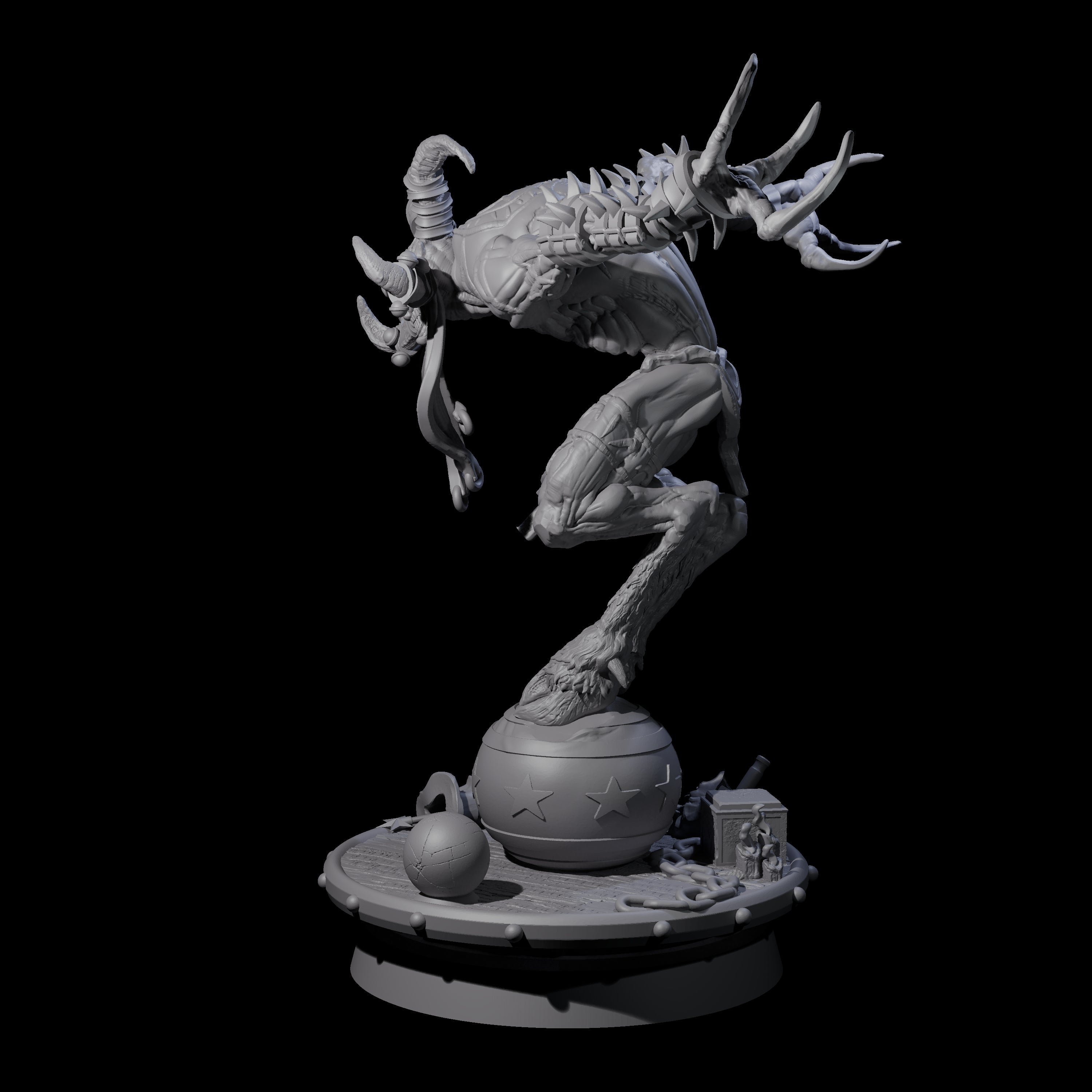 Giggling Demon Jester D Miniature for Dungeons and Dragons, Pathfinder or other TTRPGs
