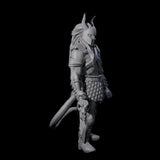 Glaived Up Tiefling Barbarian Miniature for Dungeons and Dragons, Pathfinder or other TTRPGs