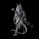 Glaived Up Tiefling Barbarian Miniature for Dungeons and Dragons, Pathfinder or other TTRPGs
