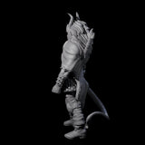 Glaived Up Tiefling Barbarian Miniature for Dungeons and Dragons, Pathfinder or other TTRPGs
