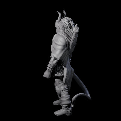Glaived Up Tiefling Barbarian Miniature for Dungeons and Dragons, Pathfinder or other TTRPGs