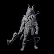 Glaived Up Tiefling Barbarian Miniature for Dungeons and Dragons, Pathfinder or other TTRPGs