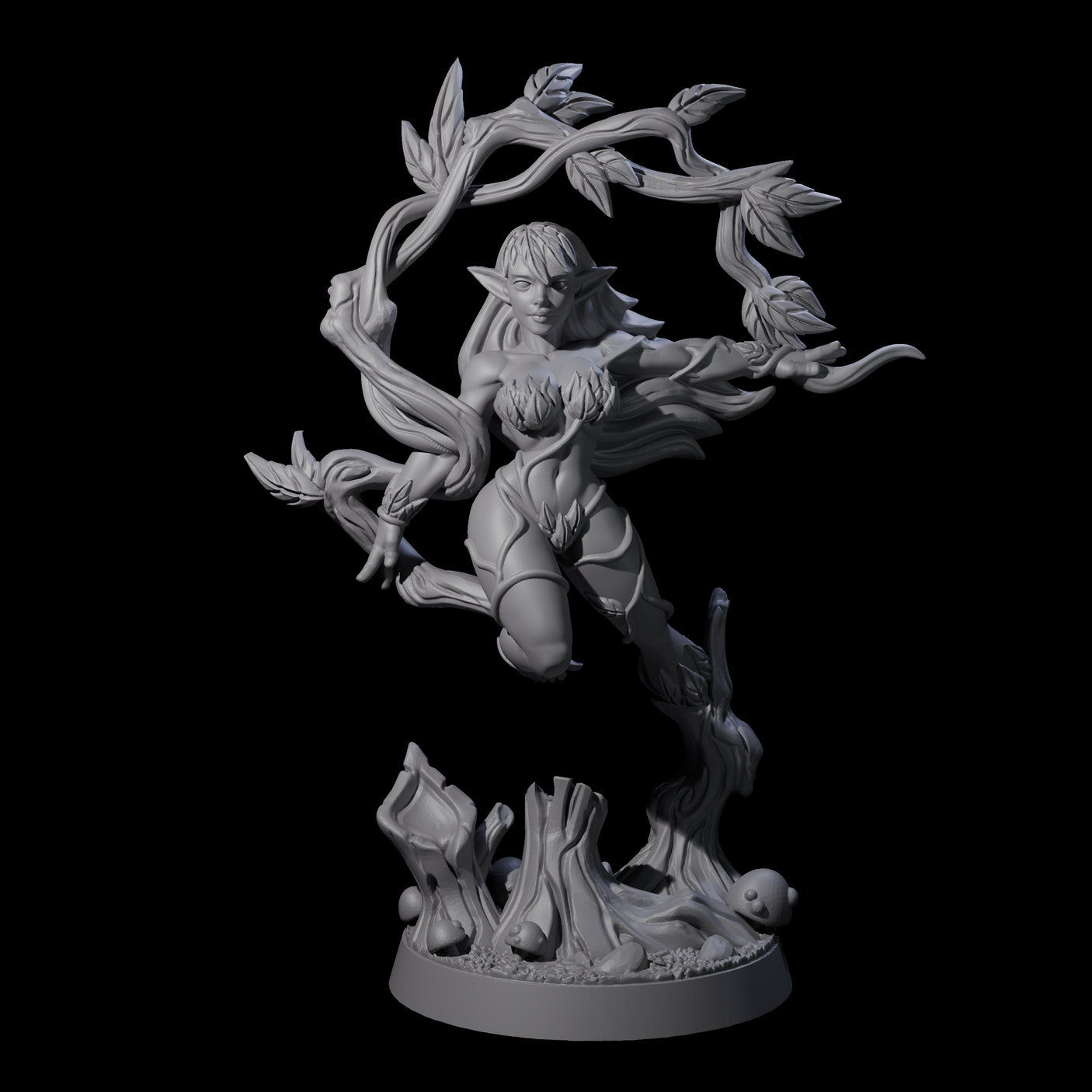 Gliding Forst Dryad Miniature for Dungeons and Dragons, Pathfinder or other TTRPGs